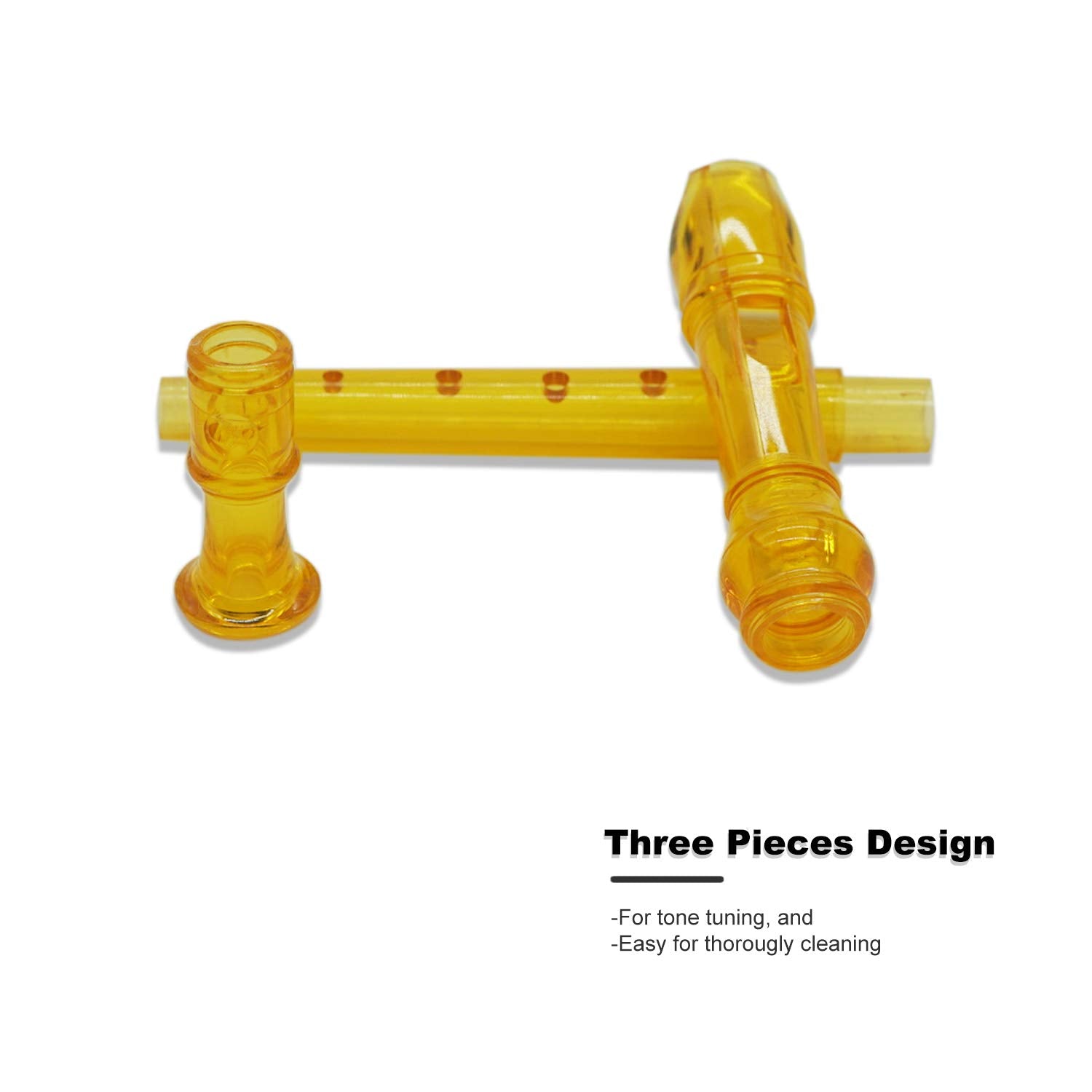 Sjoys Engiegee 8 Hole Soprano Descant Recorder Kids Music Flute With Cleaning Rod & Case Bag For School Student Home Entertainme