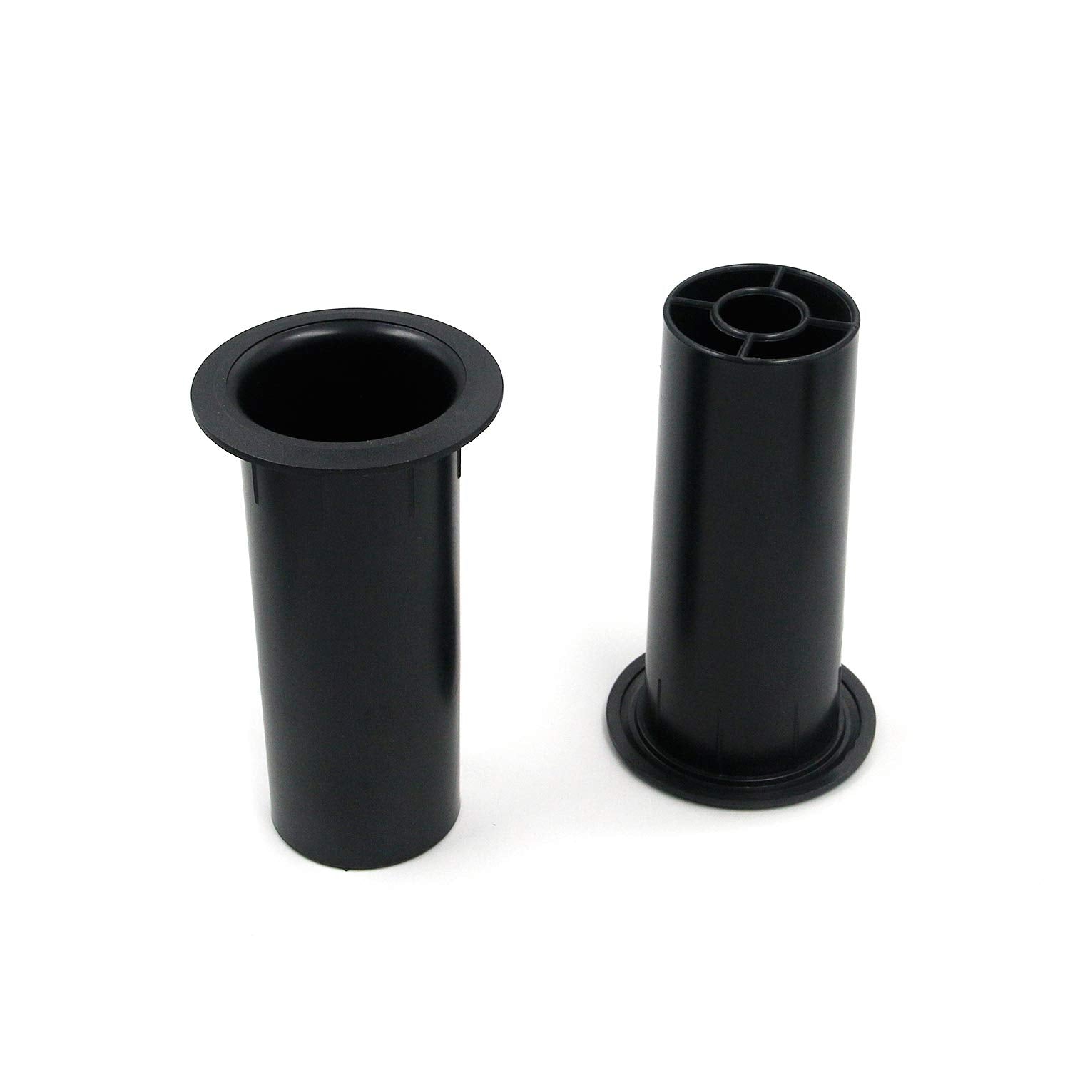 Geesatis 4 Pcs Speaker Port Tubes 4.72'' X 2'' Abs Speaker Box Bass Air Port, Black