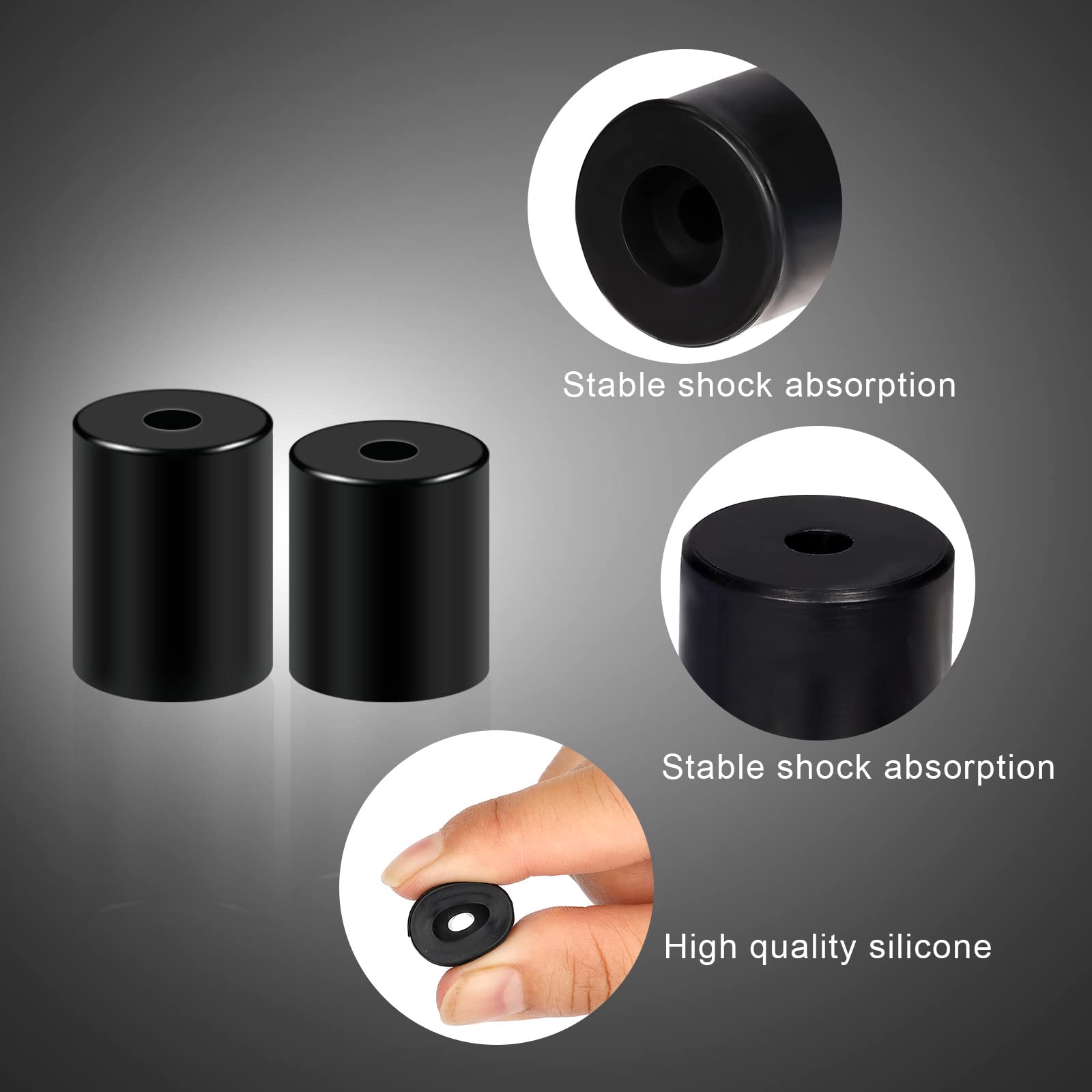 Aiex 8Pcs 3D Printer Heat Bed Leveling Parts, Solid Heat Bed Silicone Leveling Column Replacement Spring Heat Resistant 3D Print