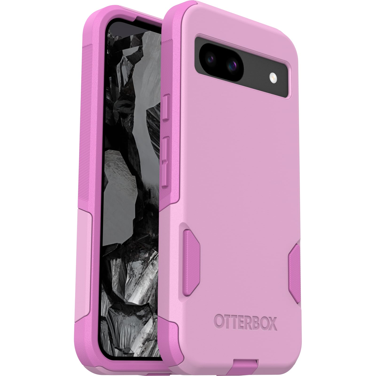 Otterbox Google Pixel 8A Commuter Series Case   Run Wildflower (Pink), Slim & Tough, Pocket Friendly, With Port Protection