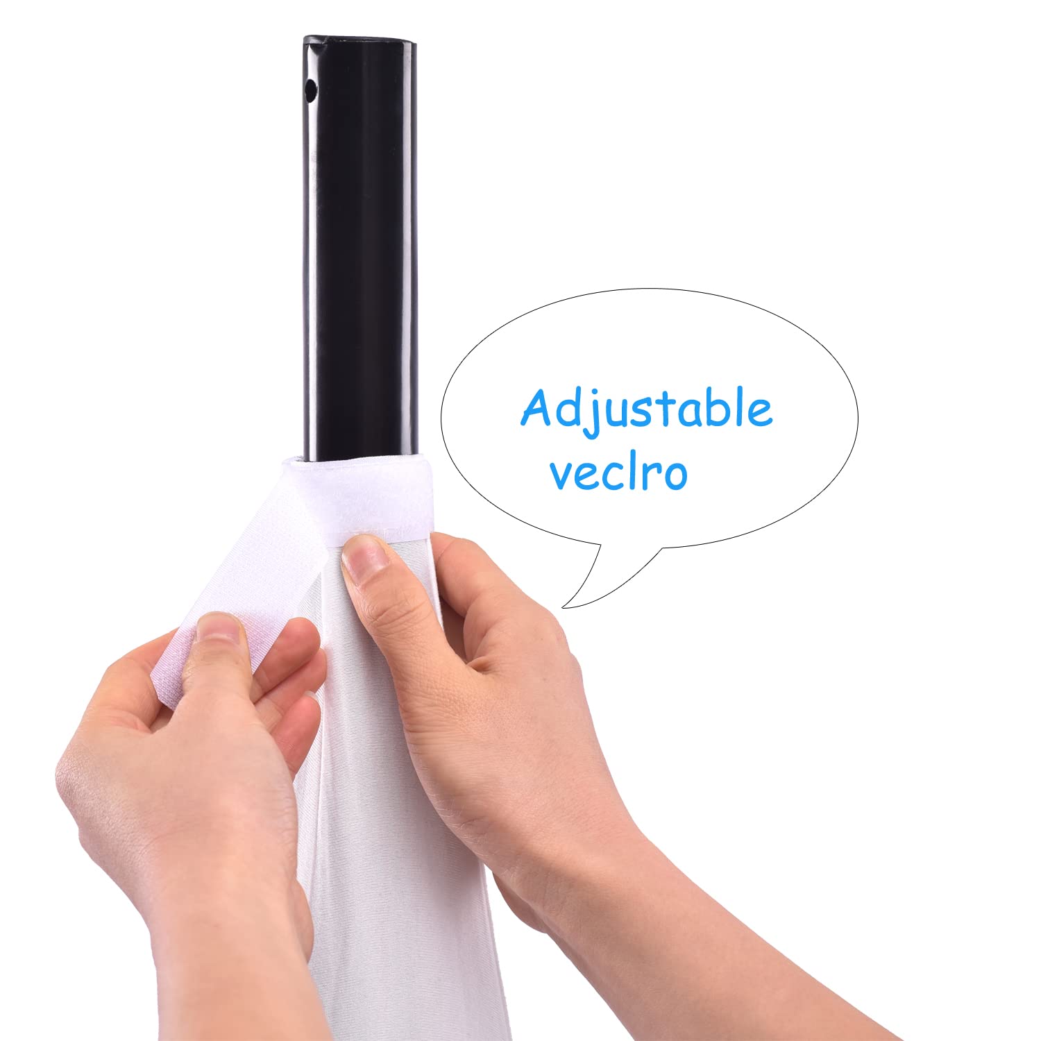 Speaker Stand Cover Tripod Stand Skirt, Dj Speaker Stand Tripod Cover Scrim 360 Degree Coverage (White Two Pack)