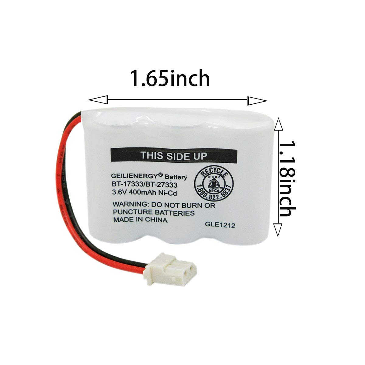 Geilienergy Bt 17333 Bt 27333 Handset Telephone Rechargeable Battery 2/3Aa 3.6V Ni Cd Cordless Phone Battery Compatible With Vtech Bt17333 Bt27333 Bt 17233 Bt17233 Bt 163345 Cs5121 (Pack Of 1)