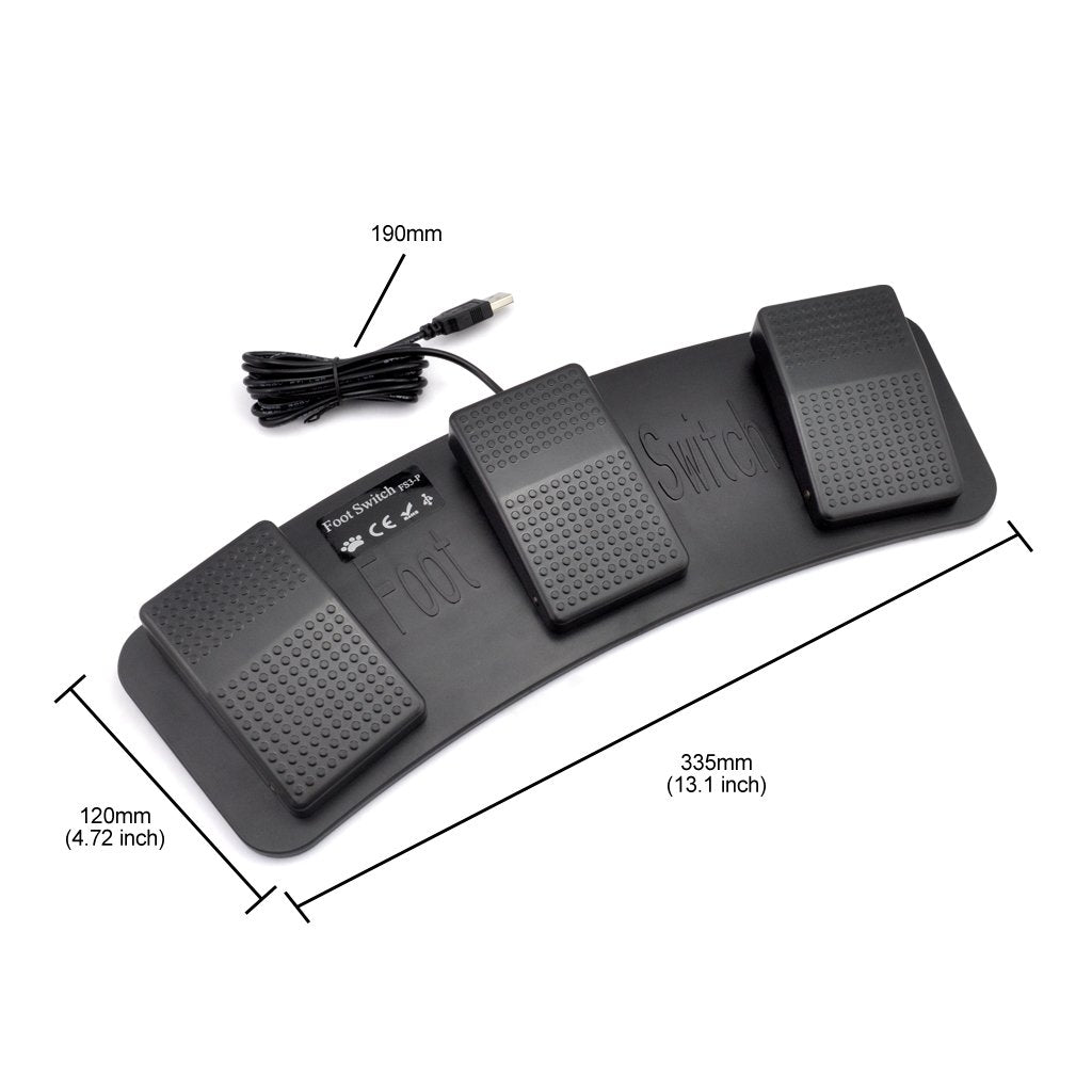 Ikkegol Pc Usb Triple Foot Switch Pedal