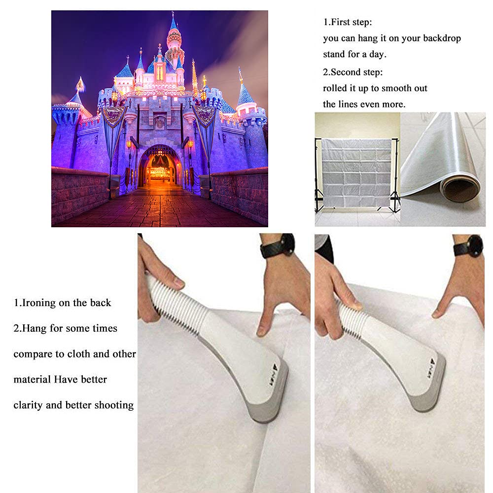 Mtmety 10X10Ft Disneyland Night Scene Fantasy Castle Background For Children Birthday Party Photo Video Studio Props Lsme1601