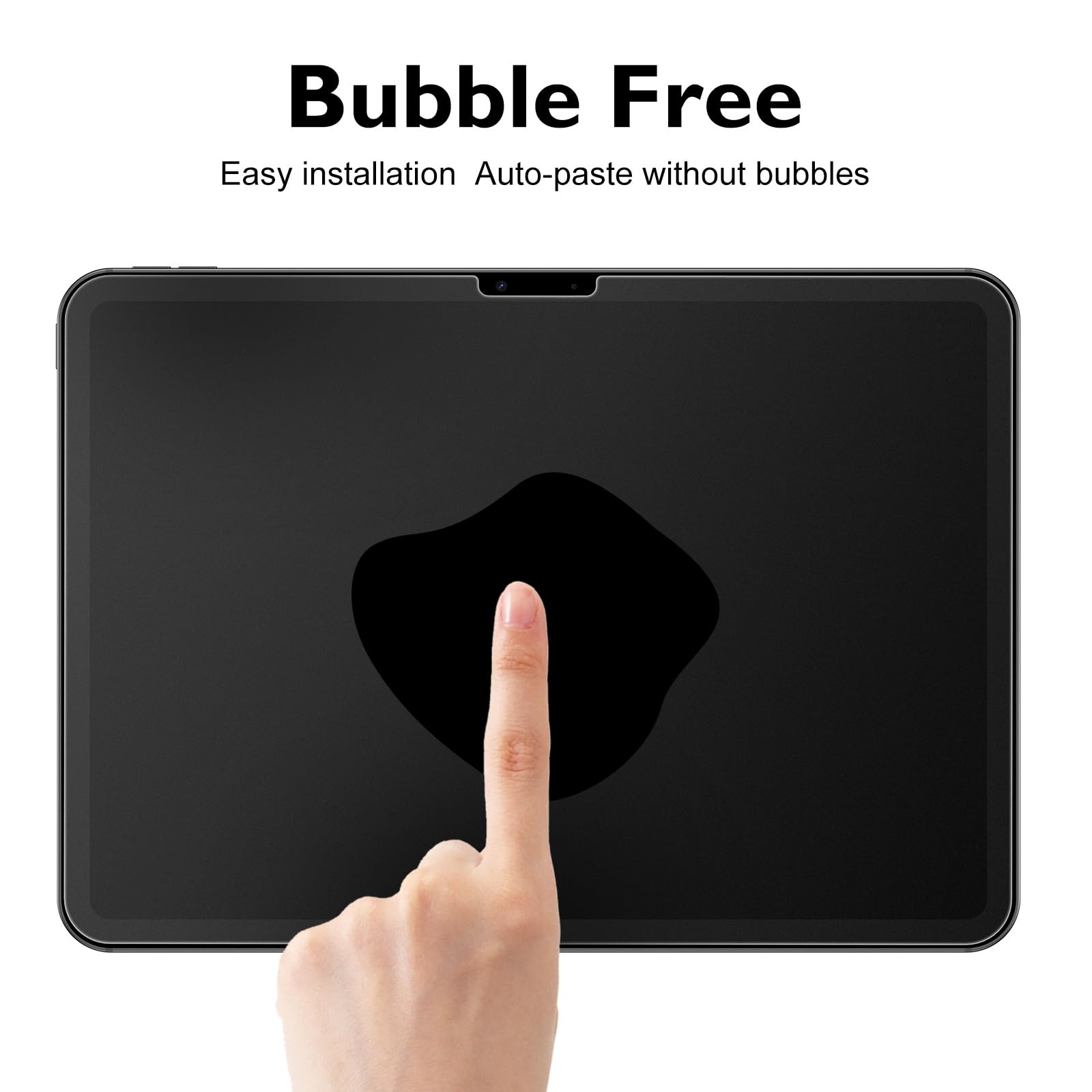 Esanik 2 Pack Like Paper Glass Screen Protector For Ipad Air 11 Inch M2 (2024) 9H Tempered Glass Film With Alignment Frame, Writ