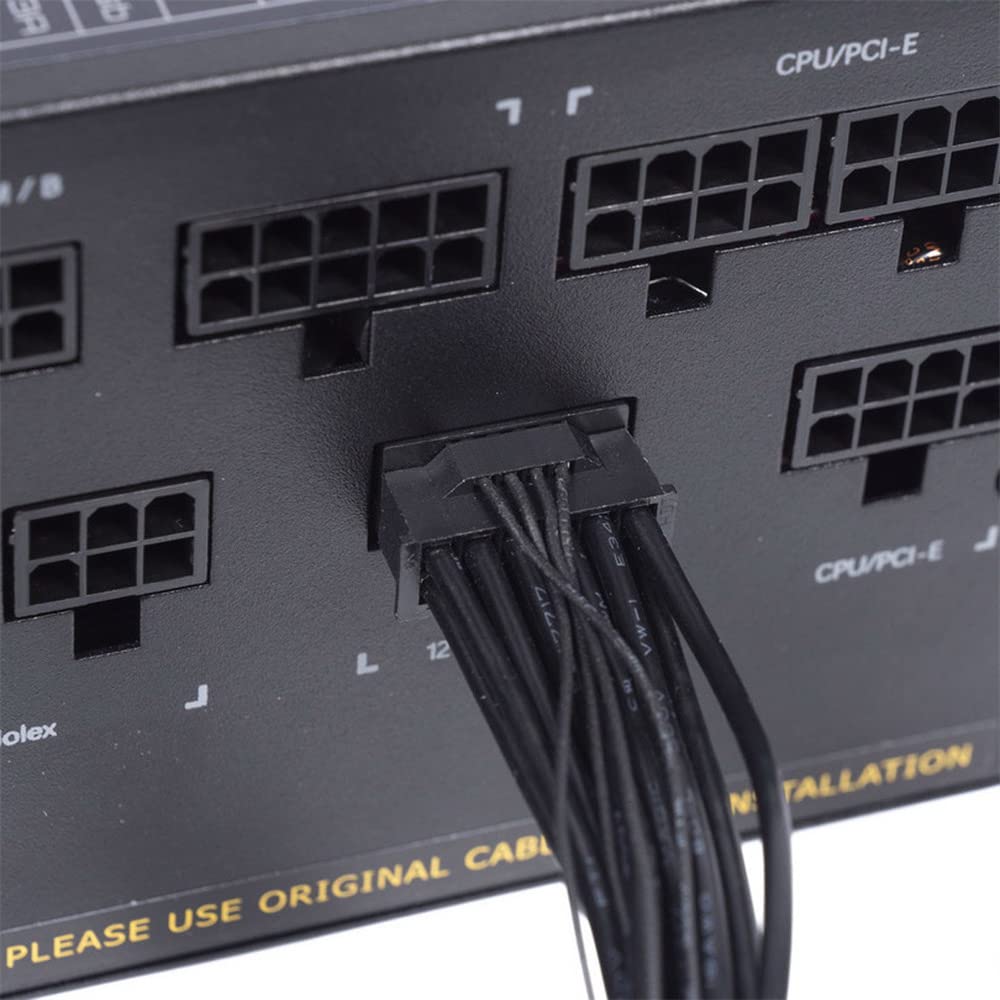 Nfhk 12Vhpwr Atx3.0 Pci E 5.0 Power Modular Cable To Dual Atx 8Pin For 3080 3090Ti Psu 16Pin 12+4P Graphics Card