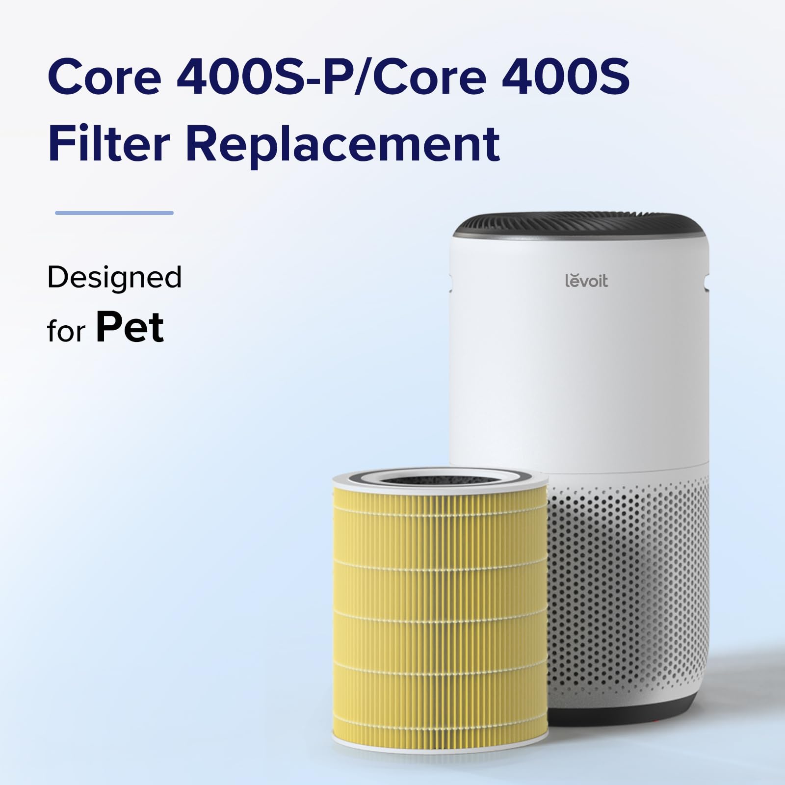Levoit Core 400S/Core 400S P Air Purifier Pet Allergy 3 In 1 Replacement Filter, Activated Carbon, Core400S Rf Pa (Lrf C401 Yus)