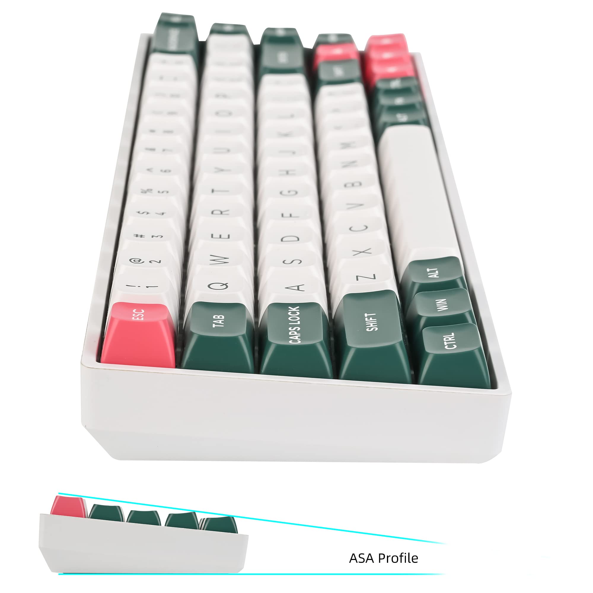 Fogruaden Custom Keycaps, Keycaps 60 Percent, 150 Keycap Set, Asa Profile Abs Double Shot Keycaps For Cherry Gateron Mx Switches