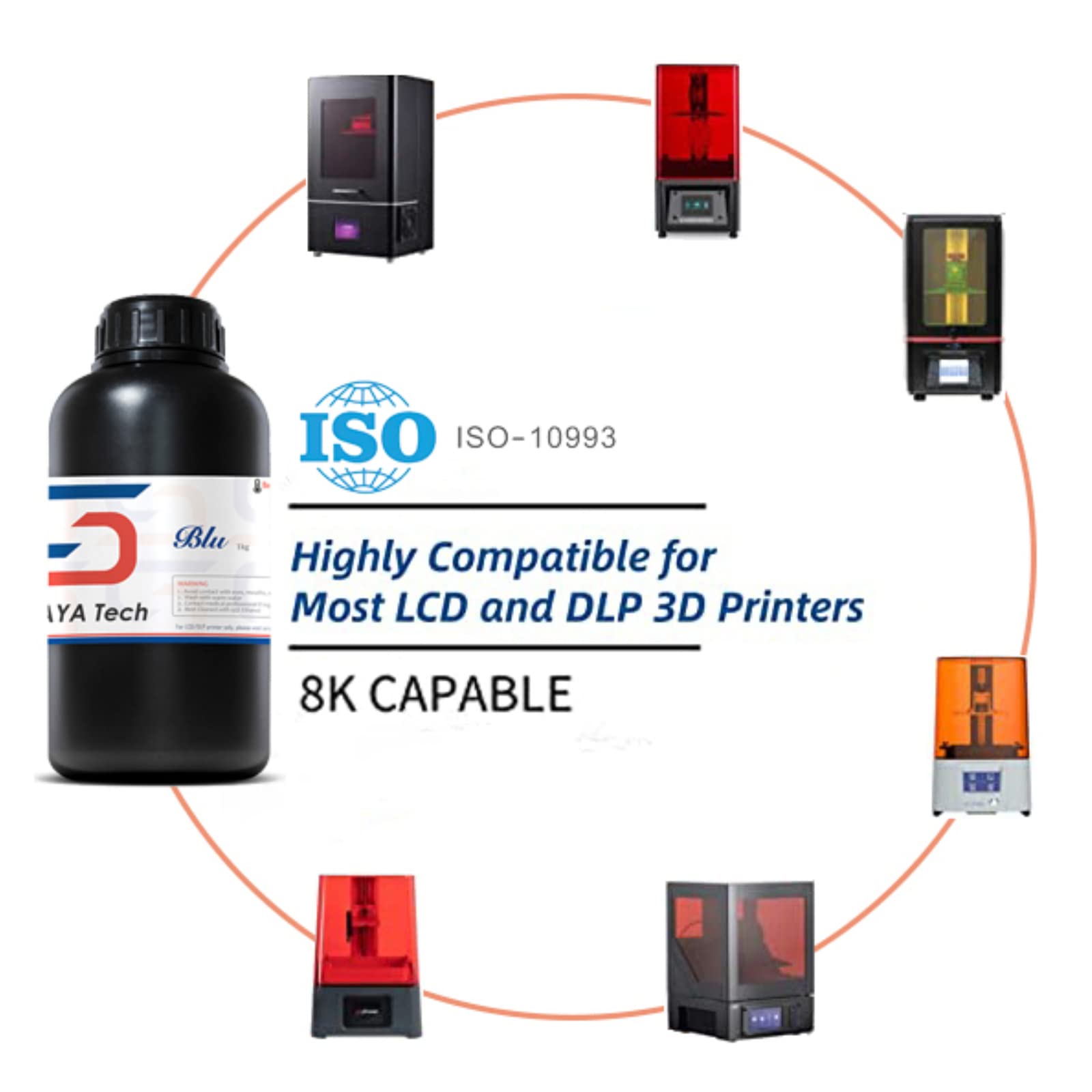 Siraya Tech Blu   Tough Resin 3D Printing With High Toughness Resolution Strong And Precise Resin 3D Printer 405Nm Uv Curing Rap