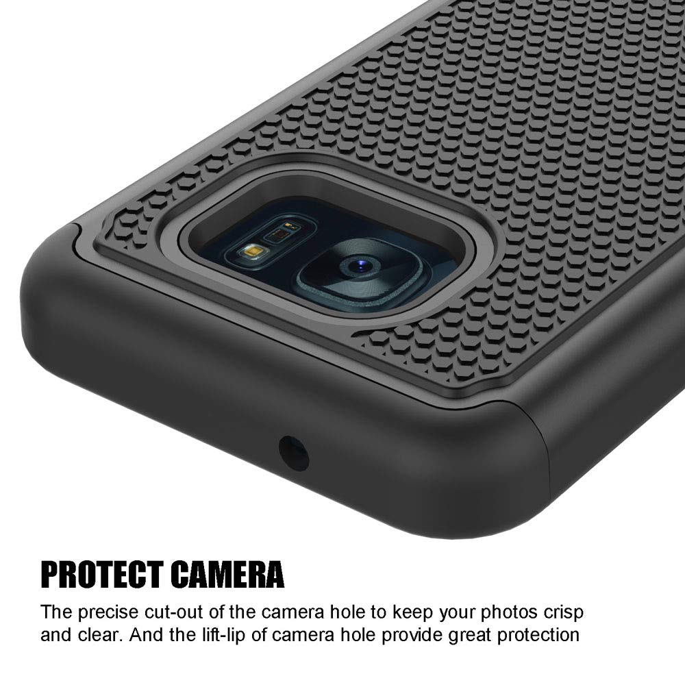 SYONER Samsung Galaxy S7 Shockproof Defender Phone Case Polycarbonate Black