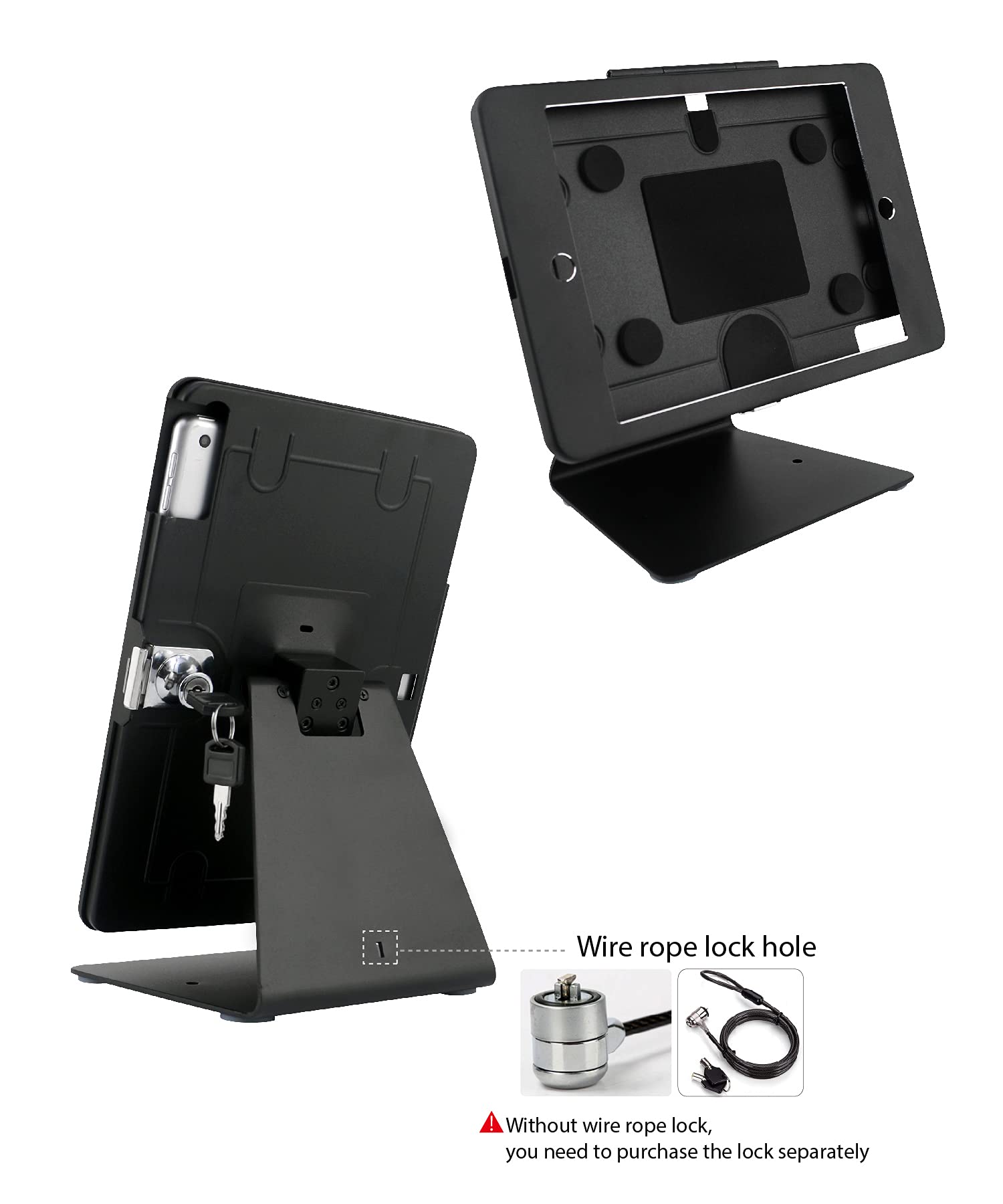 Ddshow Desktop Anti Theft Security Kiosk Stand Holder Enclosure For Ipad 10.2 Inch (9Th Gen.2021,8Th Gen.2020,7Th Gen.2019),With