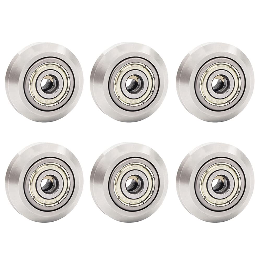 Simax3D Openbuilds Stainless Steel V Slot Wheel   625Zz Bearing Pulley Metal Double V Gear Aluminum Extrusion 3D Printer Parts [