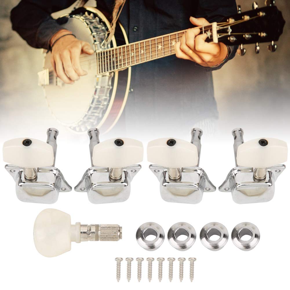 Banjo Tuning Peg,Banjo Machine Heads Head Tuning Knob Semi Closed String 4+1 Musical Instrument Accessories