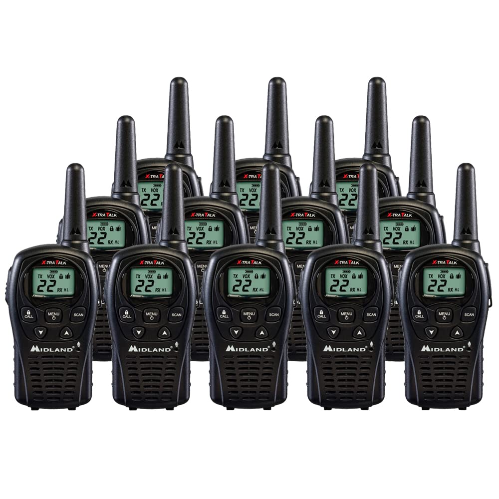 Midland Lxt500Vp3 Frs Two Way Radios   12 Pack Bundle W/Chargers