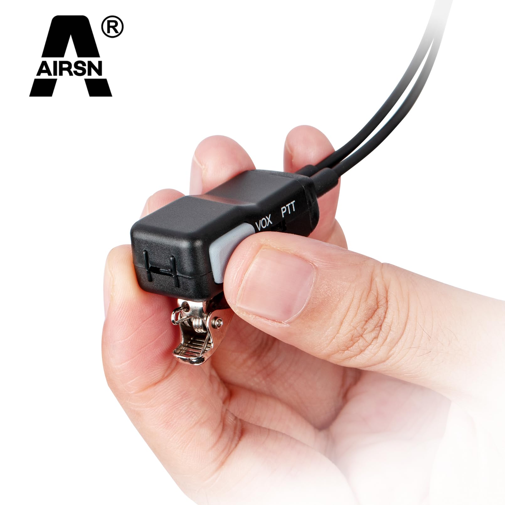 Airsn A Earpiece Headset With Ptt/Vox For Midland Gxt1000Vp4 Gxt1050Vp4 Gxt1000Xb Walkie Talkies/Two Way Radio Transparent Acoustic Tube (Pack Of 2)