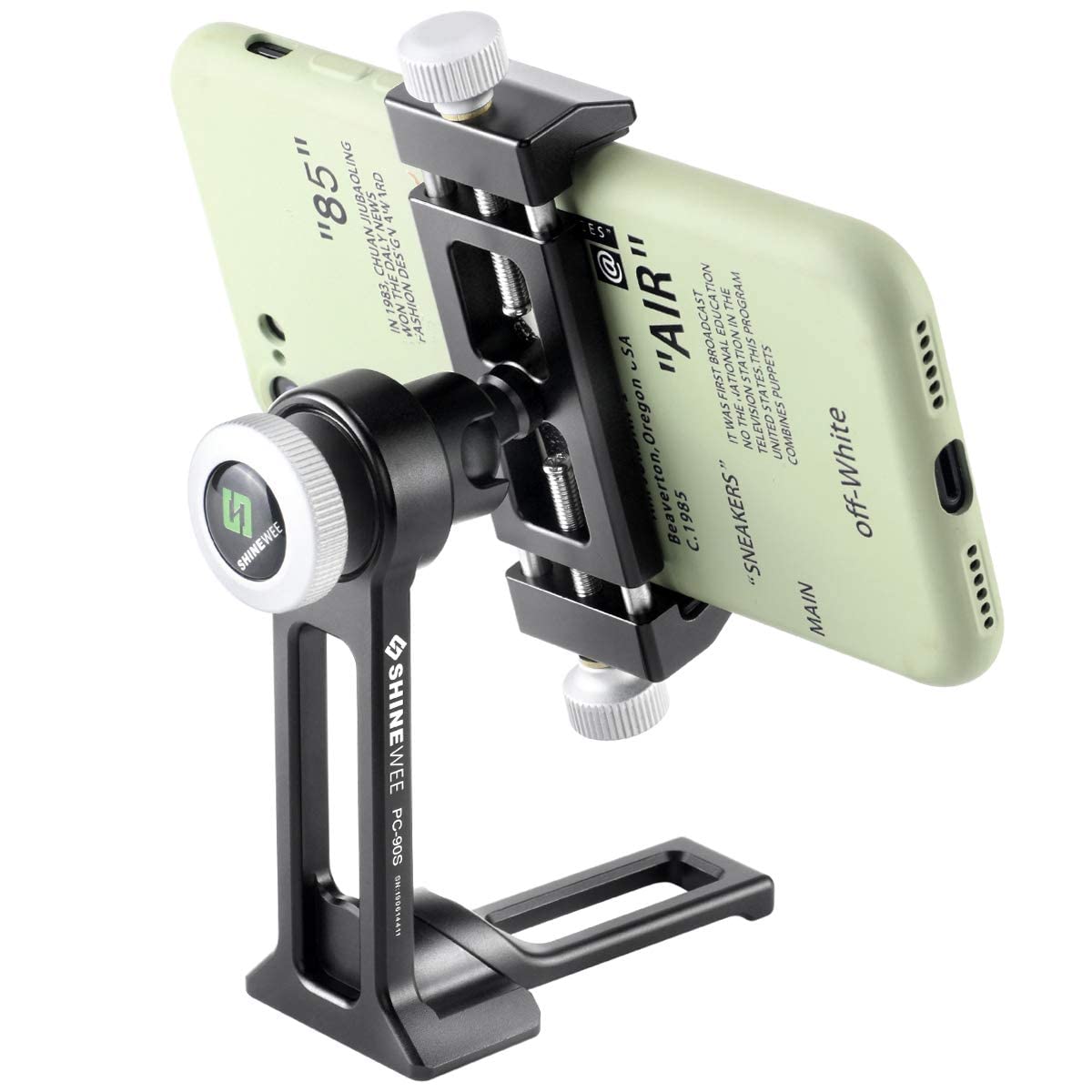 Shinewee Metal Phone Tripod Mount Adapter, Arca Dovetail And 1/4'' Screw Mount,Adjustable Vertical And Horizontal Dock For Samsu