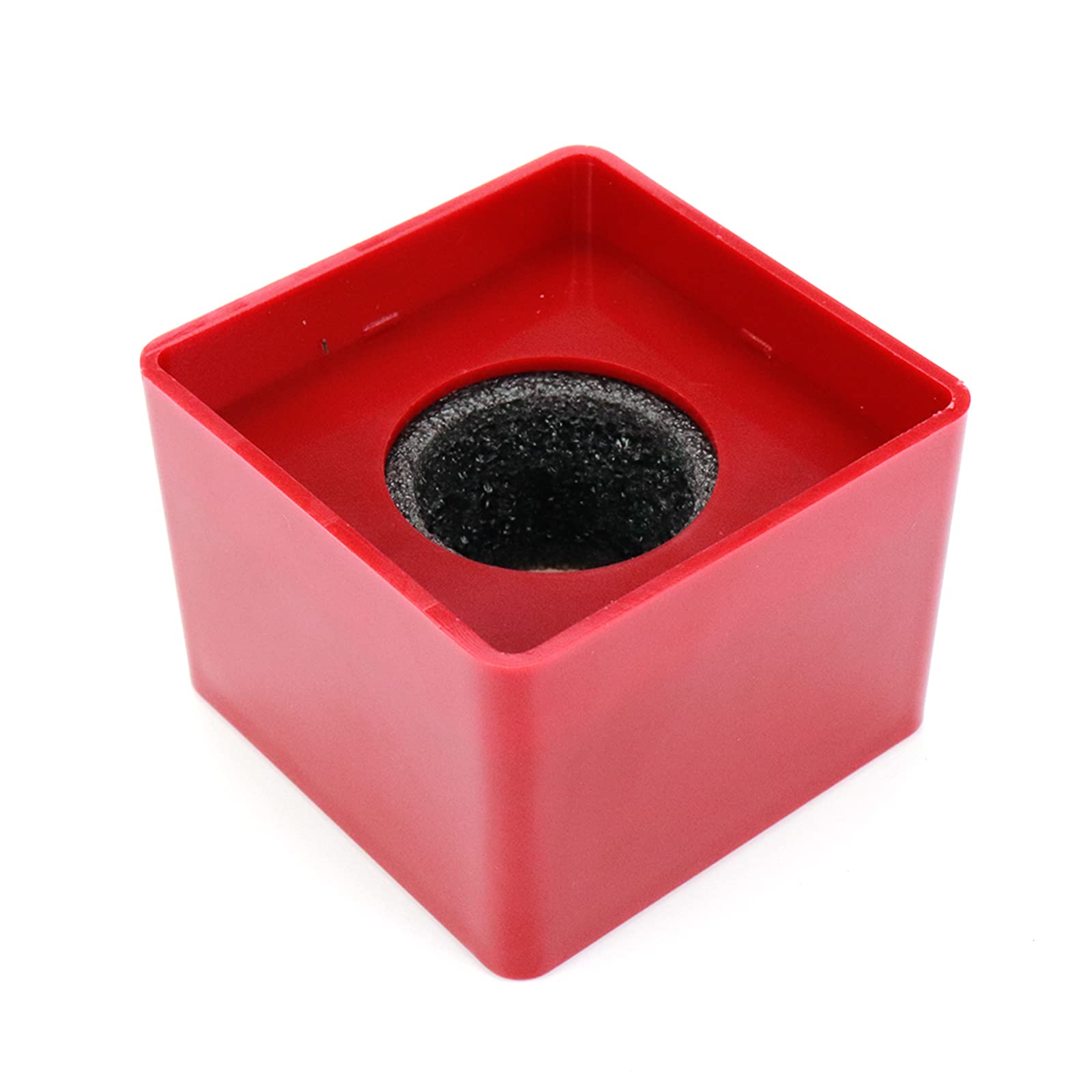 Dahszhi 2Pcs Cube Microphone Stands,Microphone Square Interview Logo Flag Station,Red