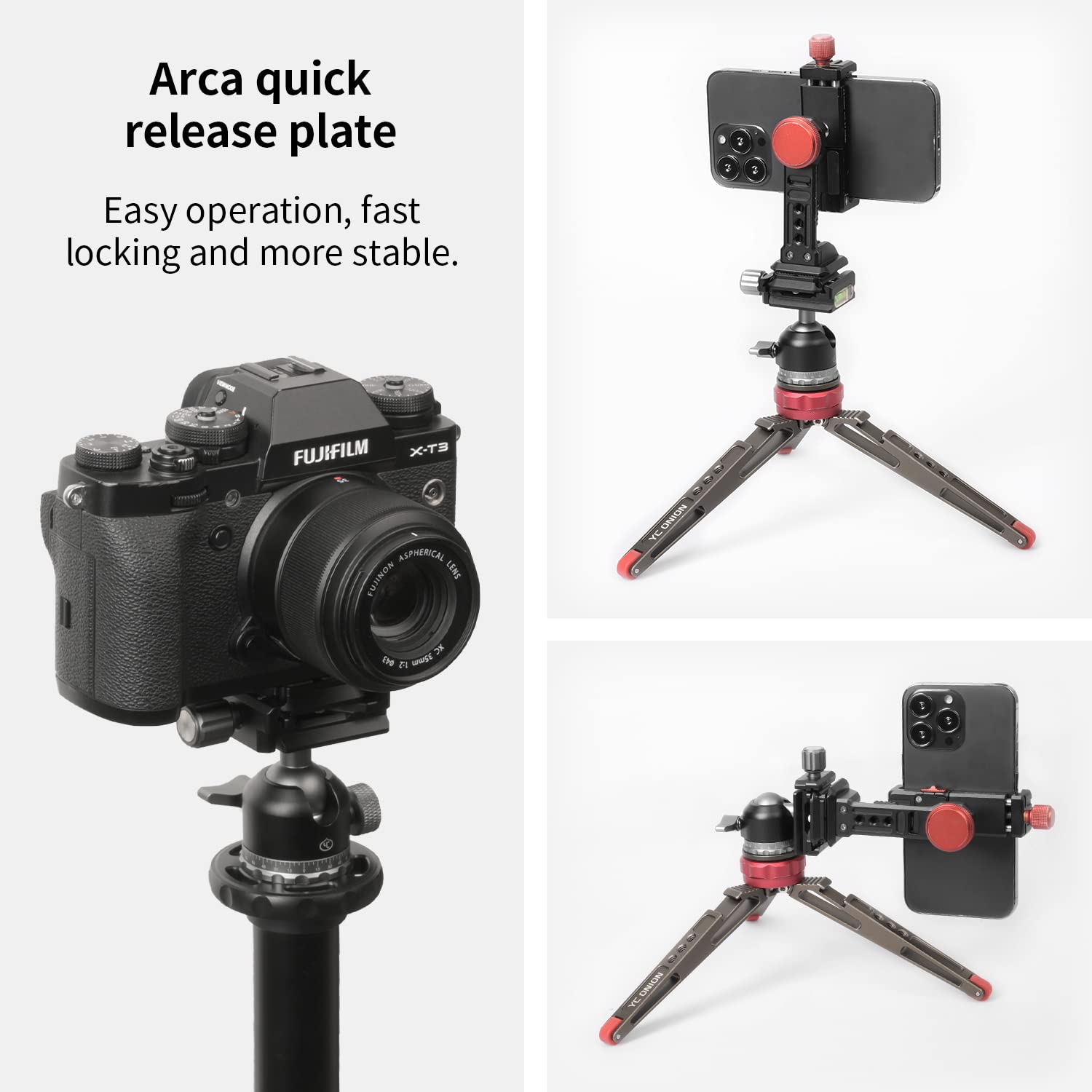 Yc Onion Rotating Panoramic Ball Head Tripod Head 360With 1/4 Screw Quick Release Plate,For Camera Slider, Camera Rail, Telescop