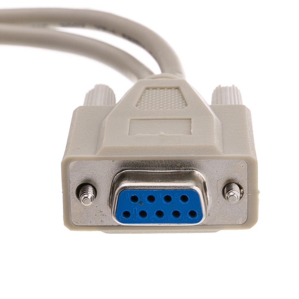 Db9 Serial Y Adapter, Db9 Female To Dual Db9 Male, 8 Inch