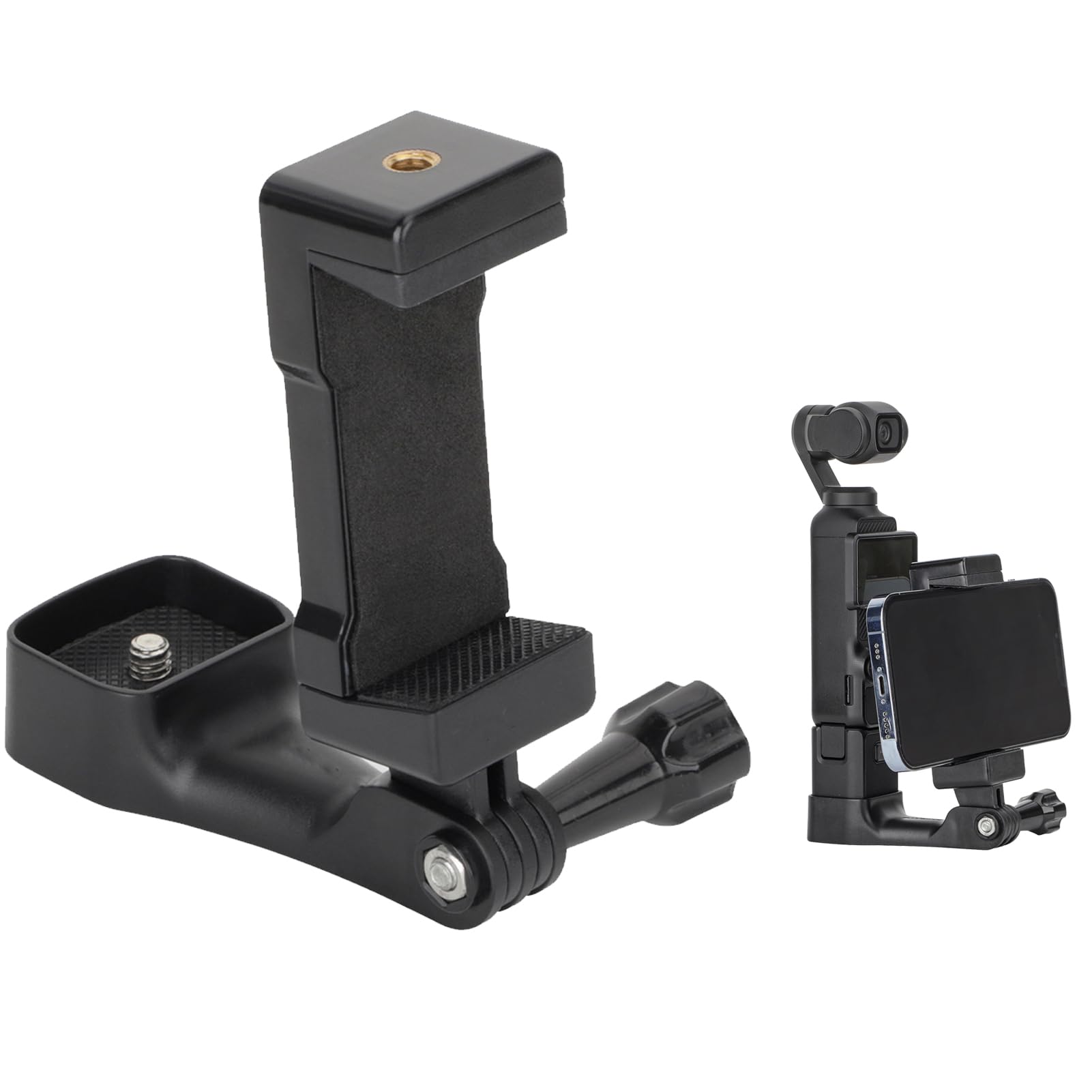 Camera Phone Holder Mount for DJI OSMO Pocket 3 Cell Phone Holder Tripod Adapter Phone Clip Clamp Expansion Accessories with 1/4