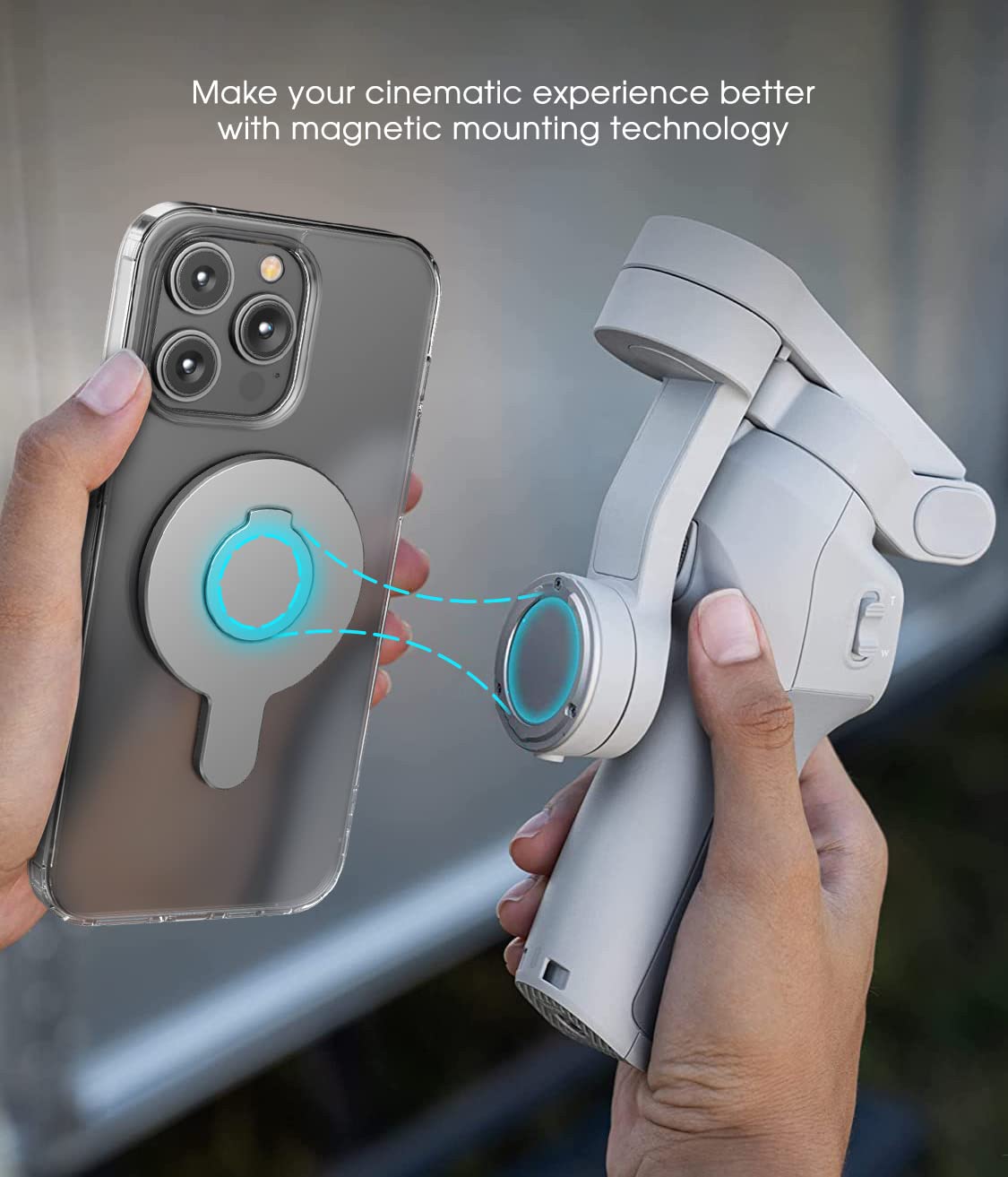 Encased Magnetic Adapter For Dji Om Smartphone Gimbal Stabilizer - Compatible With Magsafe (Dji Om 4 / Om 4 Se/Dji 5/6)