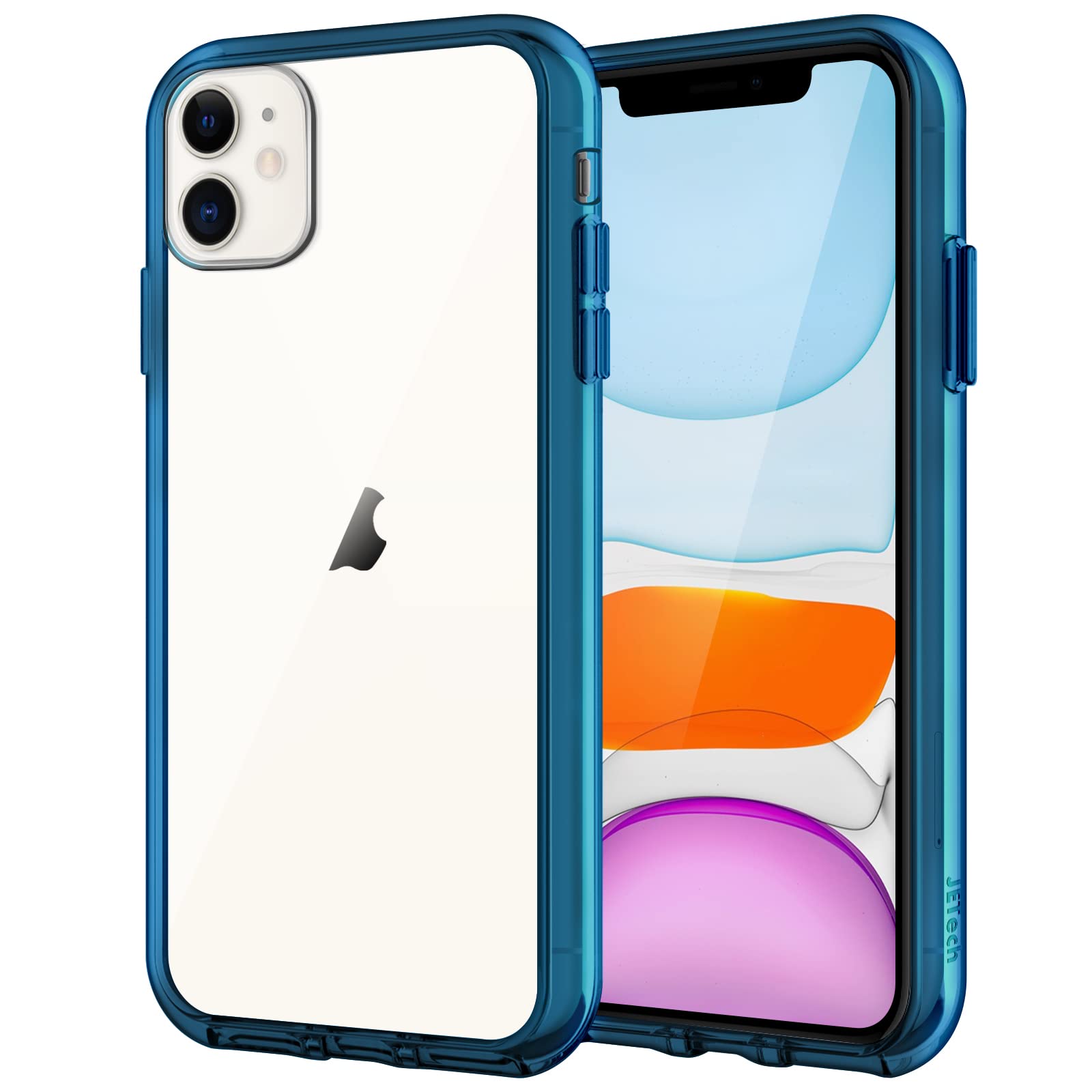 JETech Case for iPhone 11 6.1-Inch, Non-Yellowing Shockproof Phone Bumper Cover, Anti-Scratch Clear Back (Navy)