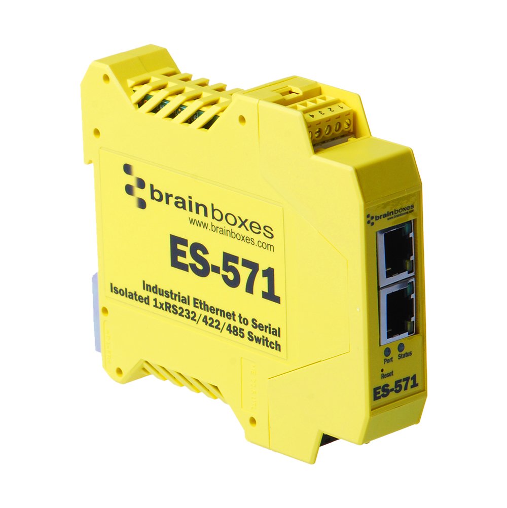 Brainboxes   Device Server   10Mb Lan, 100Mb Lan, Rs 232, Rs 422, Rs 485 (Es 571)