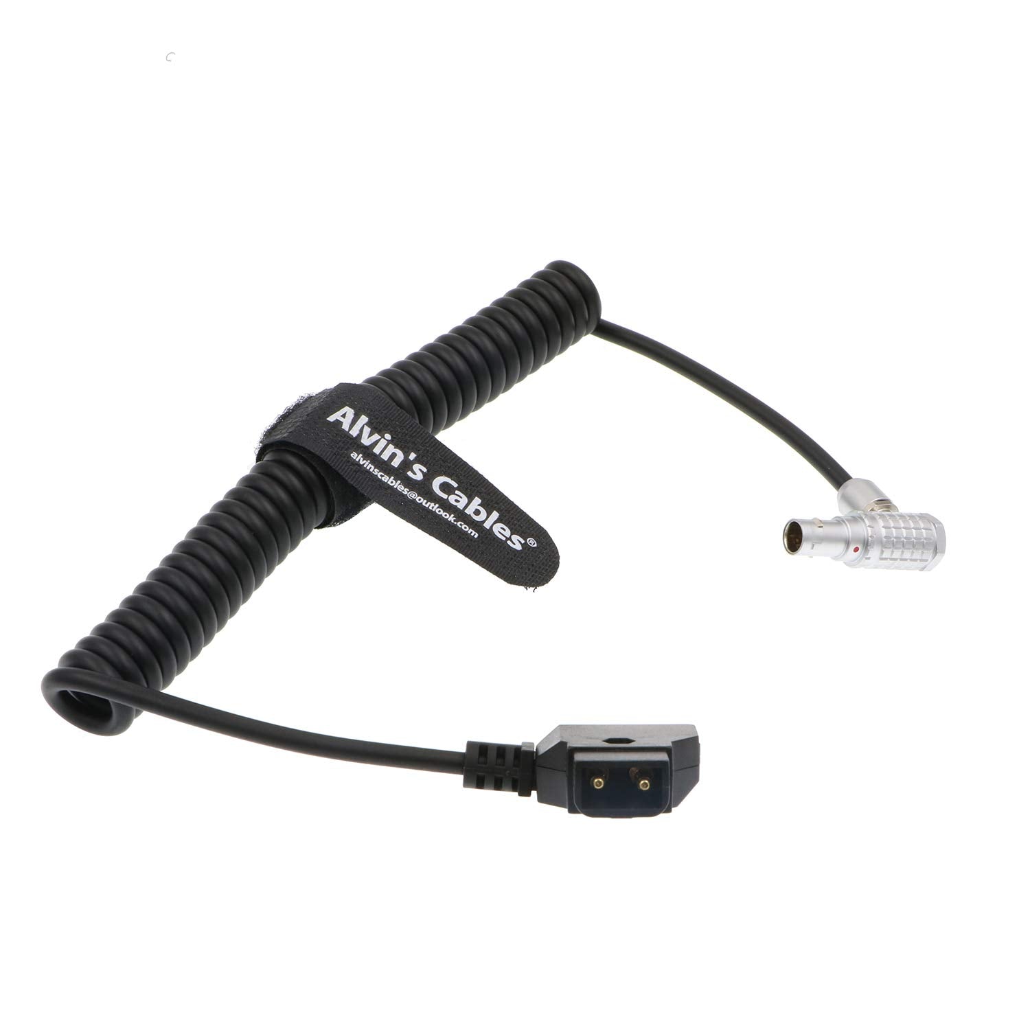 Alvin'S Cables Right Angle 2 Pin Male To D Tap Coiled Cable For Smallhd Monitor| Teradek