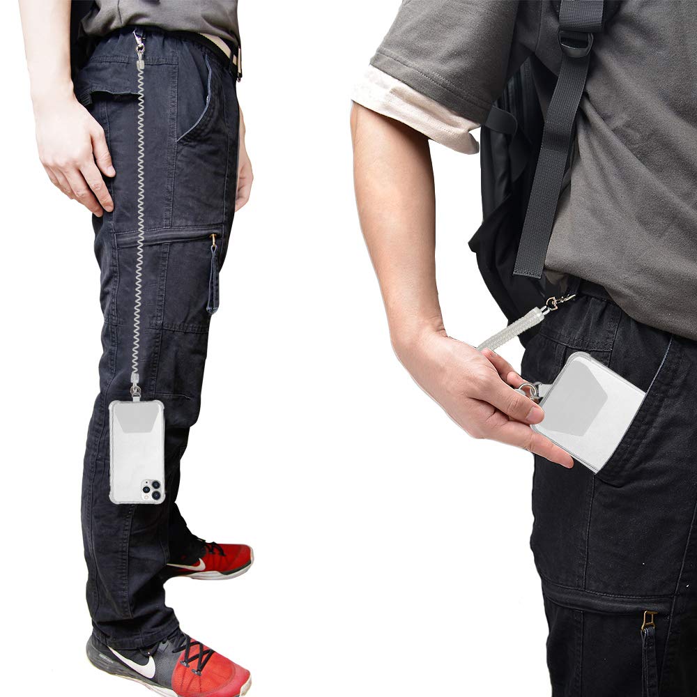 Doormoon Phone Tether With Patch, Universal Straps 2 Pcak Anchor For Skiing Kayaking Fishing Paddles Anti Drop Lanyard Compatibl