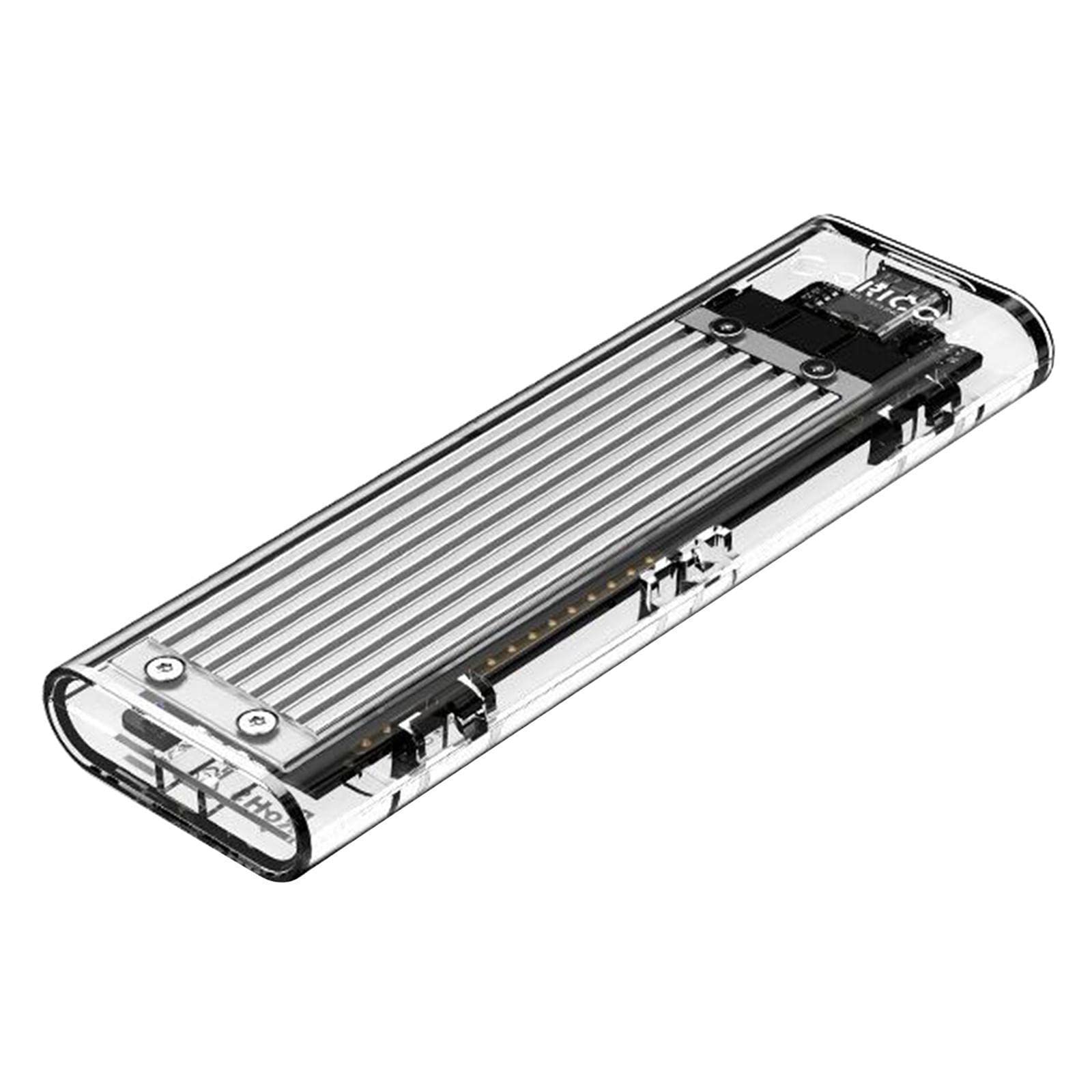 Heavenglow Orico M.2 To Usb TypeC Ssd Enclosure Case Adapter 10Gbps Uasp Silver|1 X Hard Drive Disk Case (Hard Drive Disk Not I