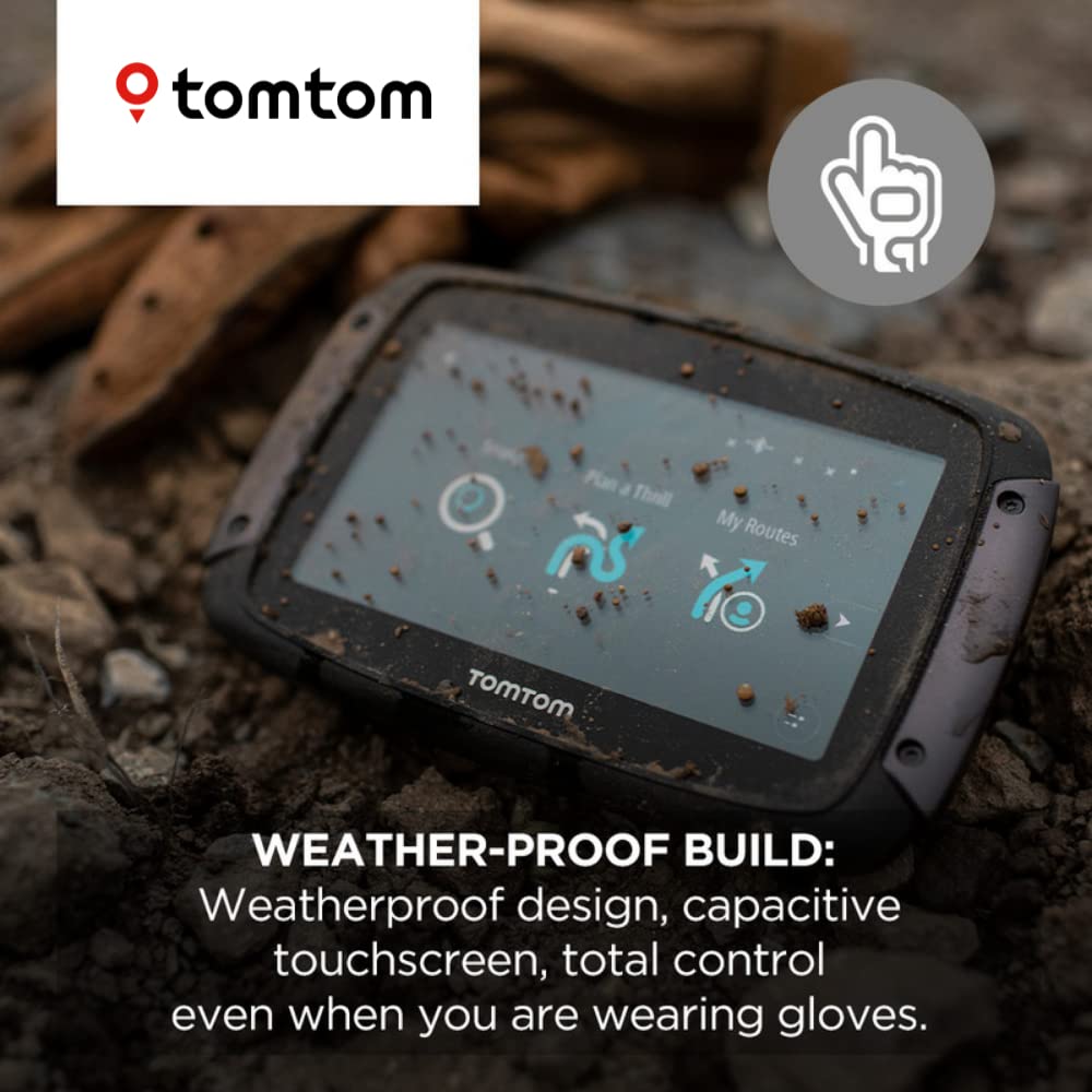 Tomtom Rider 550 Motorcycle Gps Navigation Device, 4.3 Inch, With   World   Maps,   Motorcycle Specific Winding   And Hilly Road