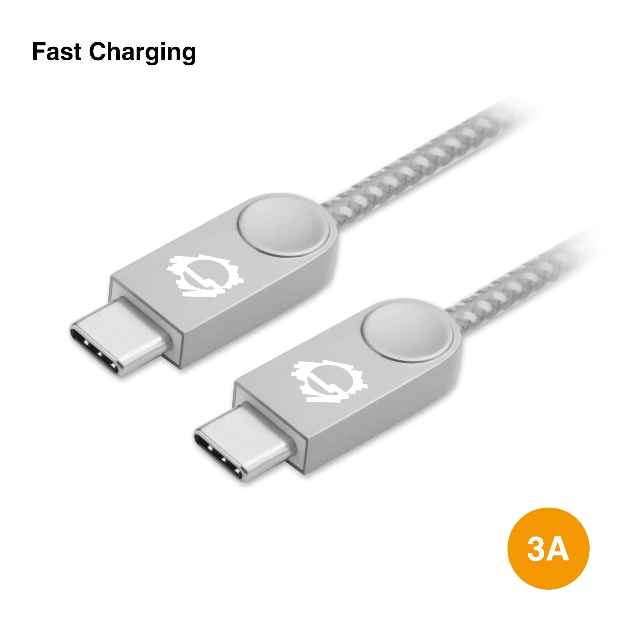 Siig Premium Zinc Alloy Usb-C To Usb-C Charging & Sync Braided Cable - 3.3Ft (2-Pack) - Low Profile Design - Plug-N-Play - Usb T