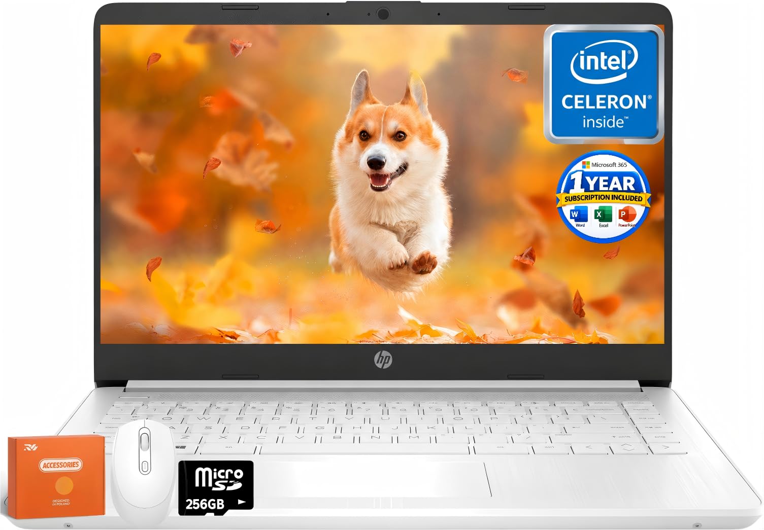 HP 14inch Laptop for Students & Business, Intel Celeron N4120, 16 GB RAM