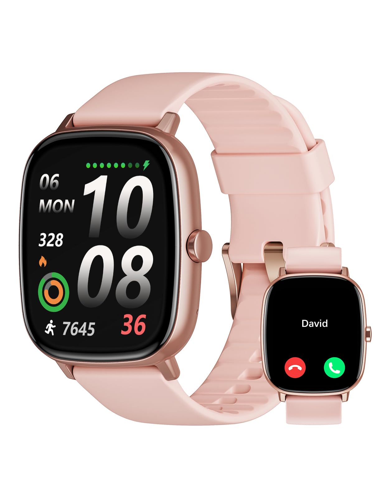 HUAKUA Smart Watches for Women with GPS Built-in, Answer/Make Calls, 1.95 Smartwatch for iPhone/Android Phones, Fitness Watch wi