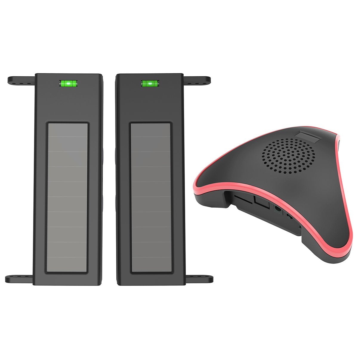 Htzsafe Solar Wireless Driveway Alarm System  1/4 Mile Long Transmission Range  190 Feet Wide Sensor Range  No Wiring No Need Replace Battery  Outdoor Weatherproof Diy Security Perimeter Alert System