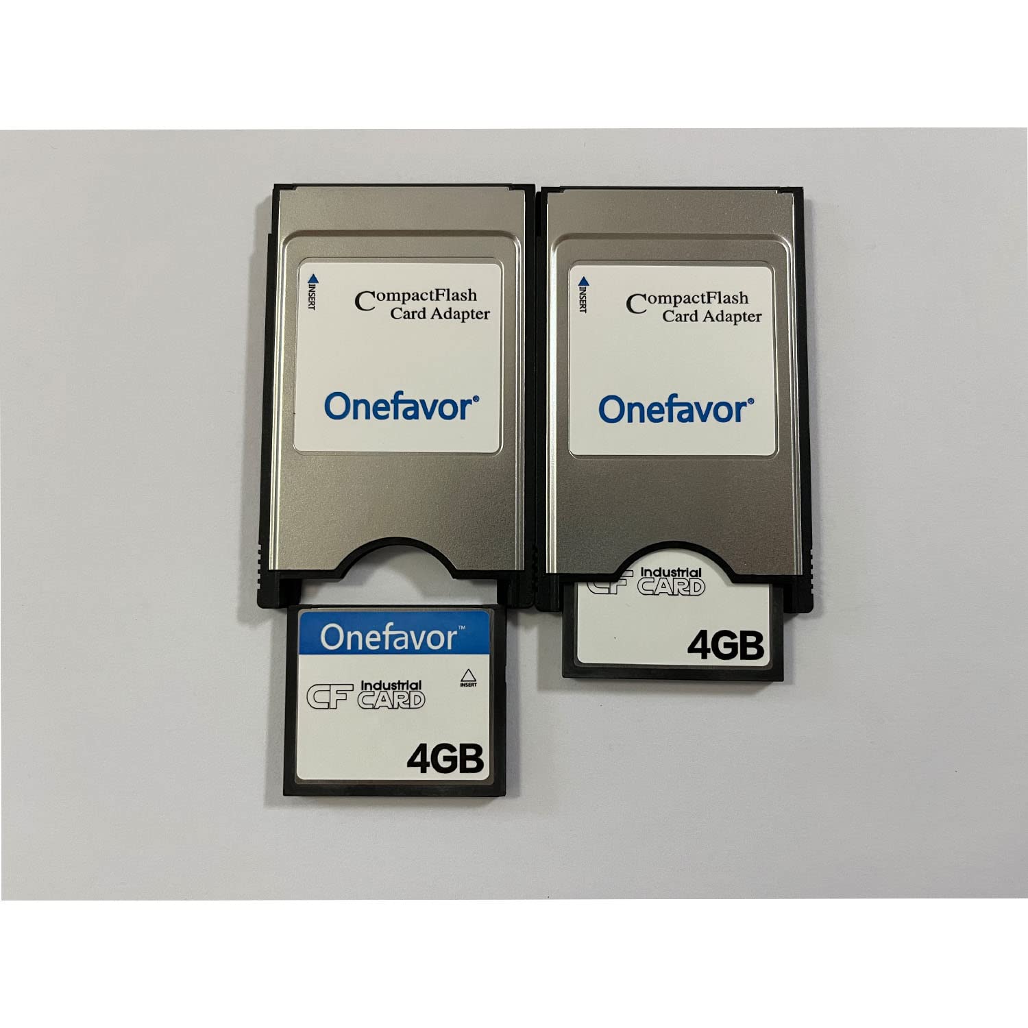 Onefavor Compact Flash To Pcmcia Ata Adapter Cf To Pc Card Adapter Pcmcia Ata Adapter For Cf 2 Card (Come With 4Gb Cf Memory Car