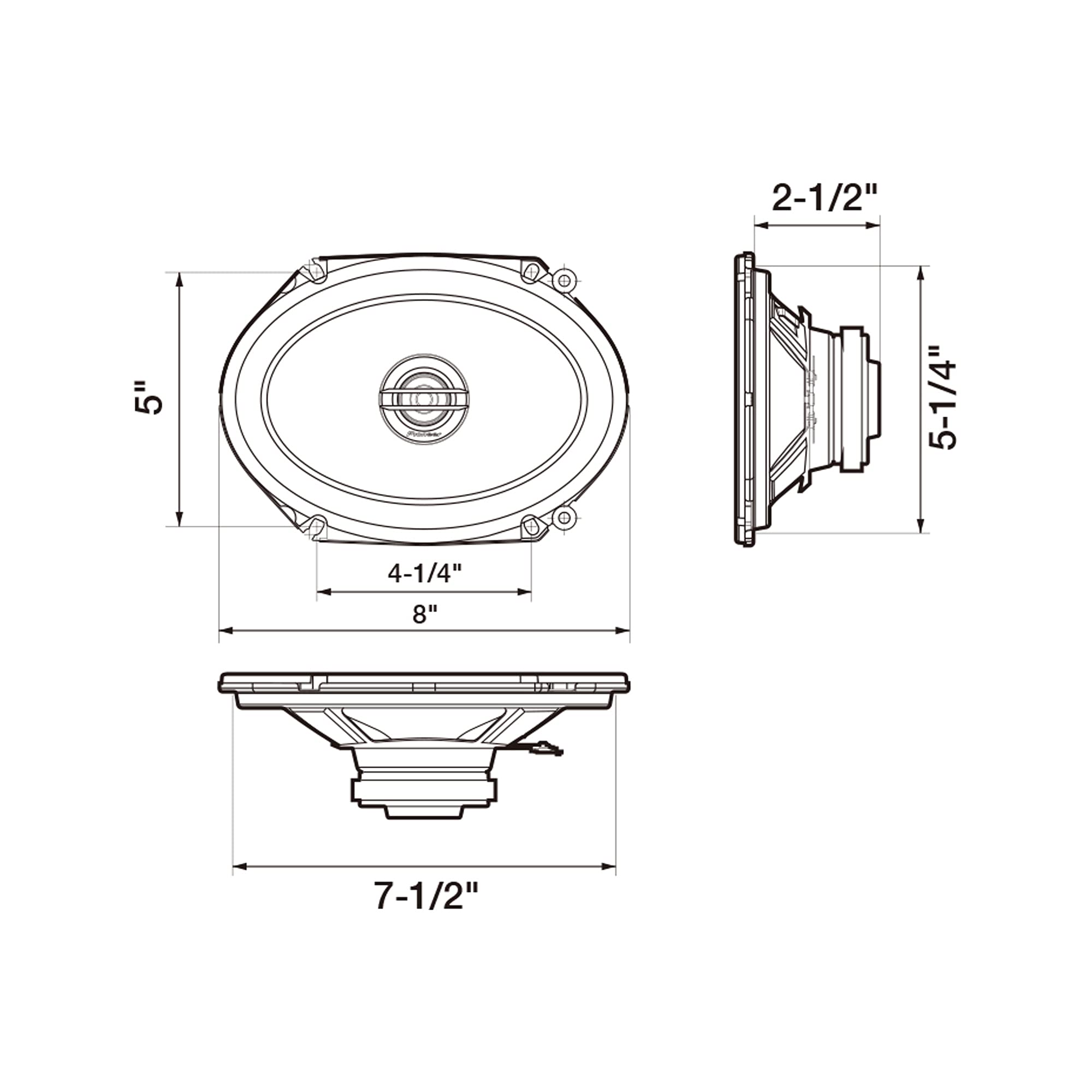 Pioneer TS-G6820S 6x8'' Coaxial Speaker System