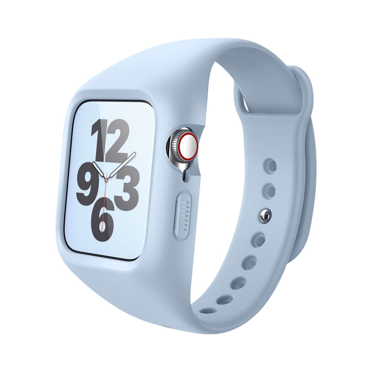 Suritch Sport Band Compatible With Apple Watch 41Mm 40Mm, Soft Silicone Wristbands Replacement Strap With Case For Iwatch Se/7/6