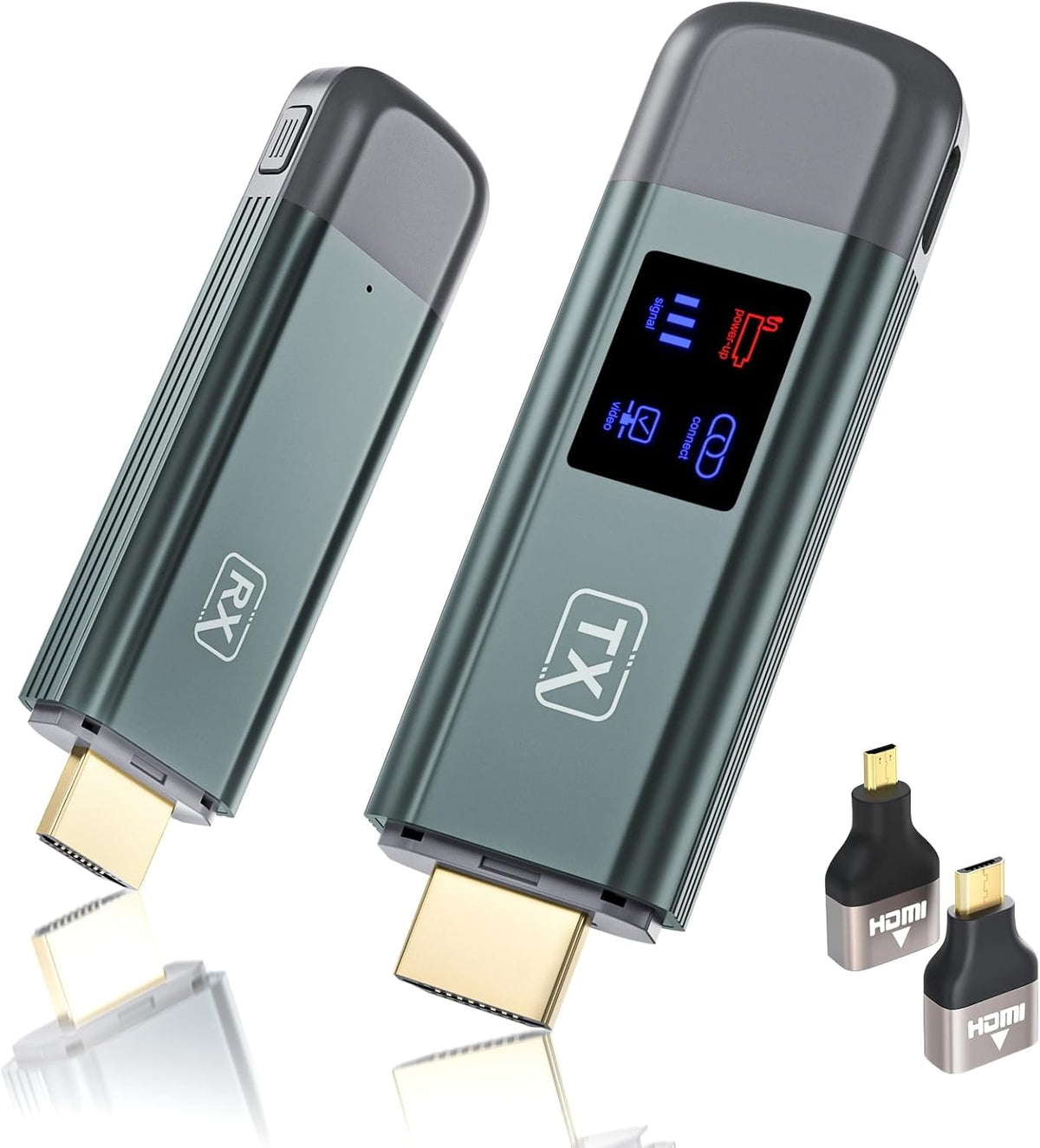 Wireless Hdmi Transmitter And Receiver, Ttq Wireless Hdmi Extender 4K Supported, Metal Housing, Led Display, 100Ft Range, 2.4G&5