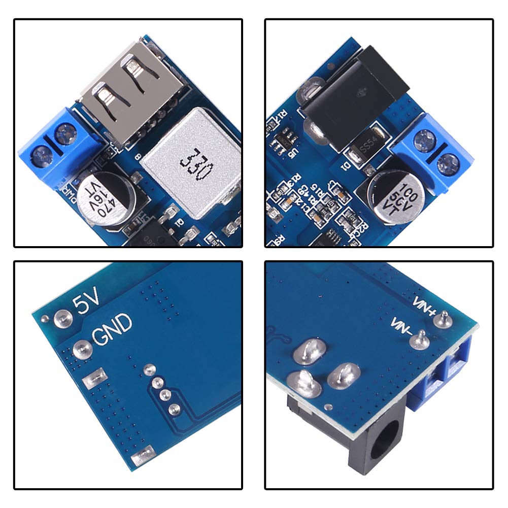 Aceirmc 2Pcs Buck Converter 12V To 5V 5A Usb Voltage Regulator Dc 9V 36V Step Down To Dc 5V 5.3V 5.2V 3.5 6A Volt Transformer Po