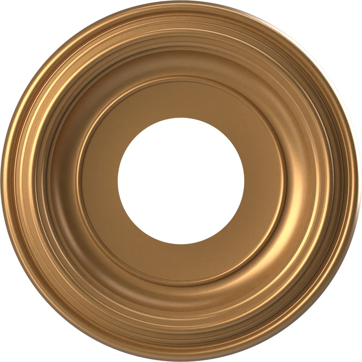 Ekena Millwork 10OD x 3 1/2ID x 1 1/8P Traditional Thermoformed PVC Ceiling Medallion (Fits Canopies up to 5 1/2), Bright Coat G