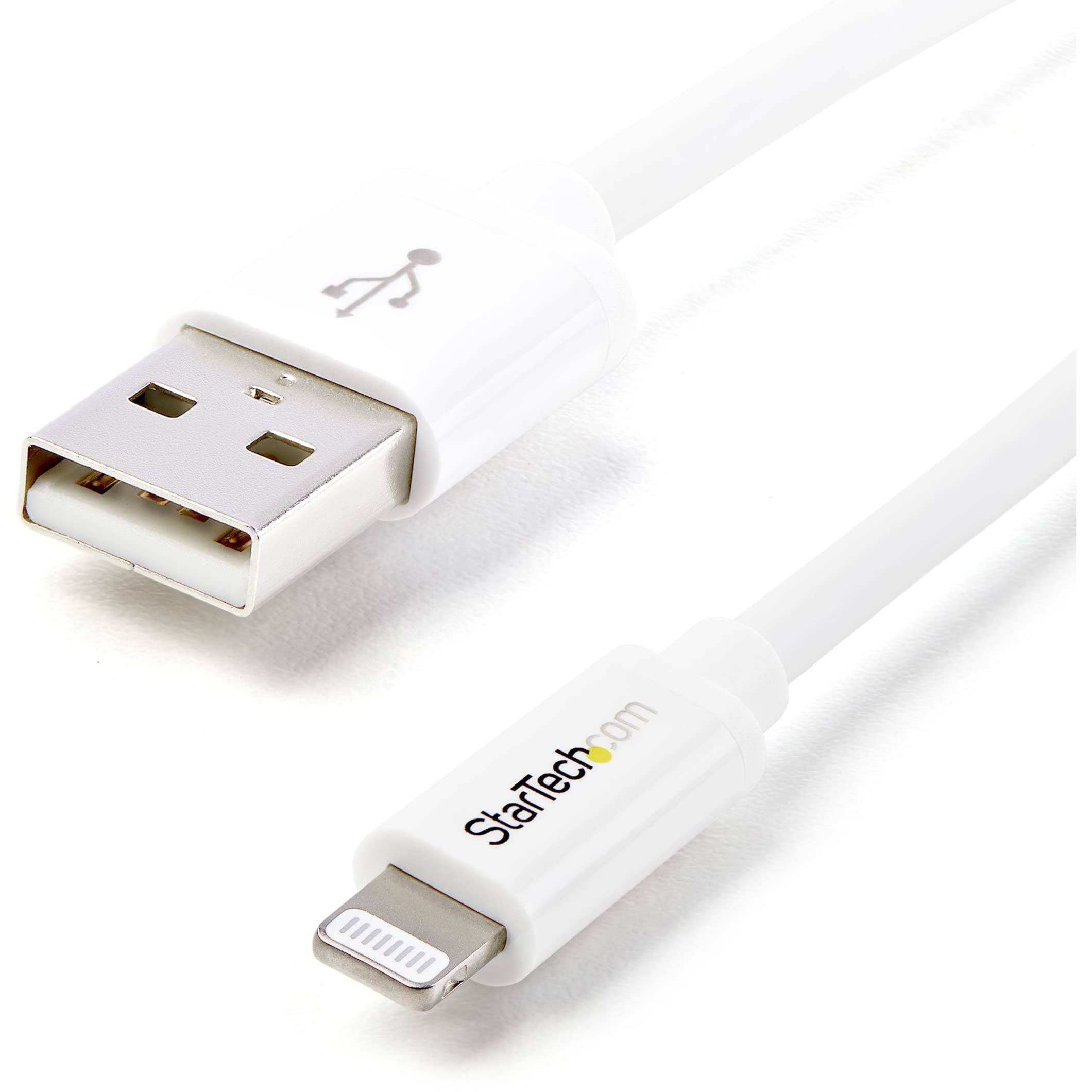 Startech.Com 1M (3Ft) White Apple 8 Pin Lightning Connector To Usb Cable For Iphone / Ipod / Ipad   Charge And Sync Cable   1 Me