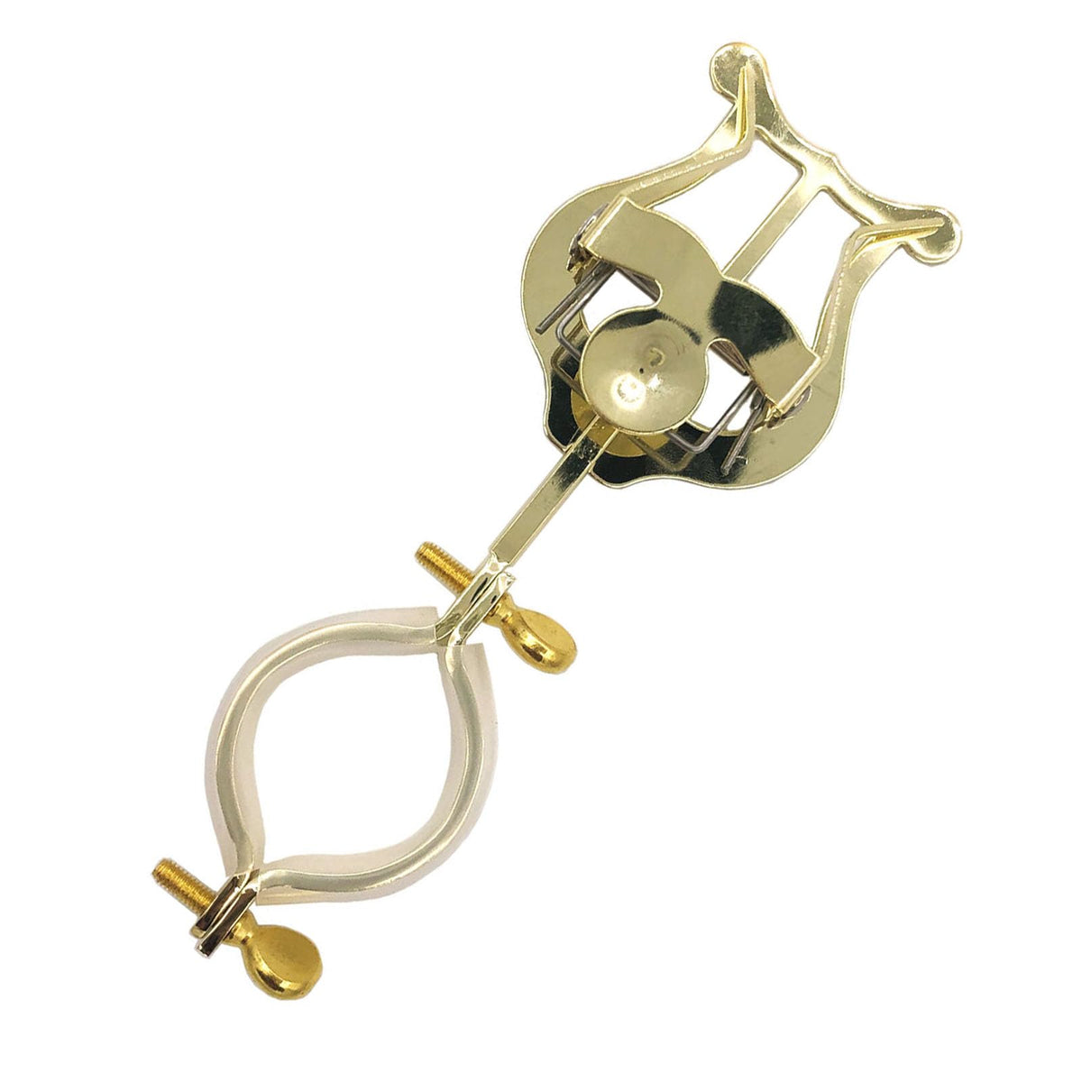 TUOREN Clarinet Marching Lyre Metal Plating Clamp-On Clarinet Lyre Music Sheet Holder Clip for Clarinet Marching Band Beginner P