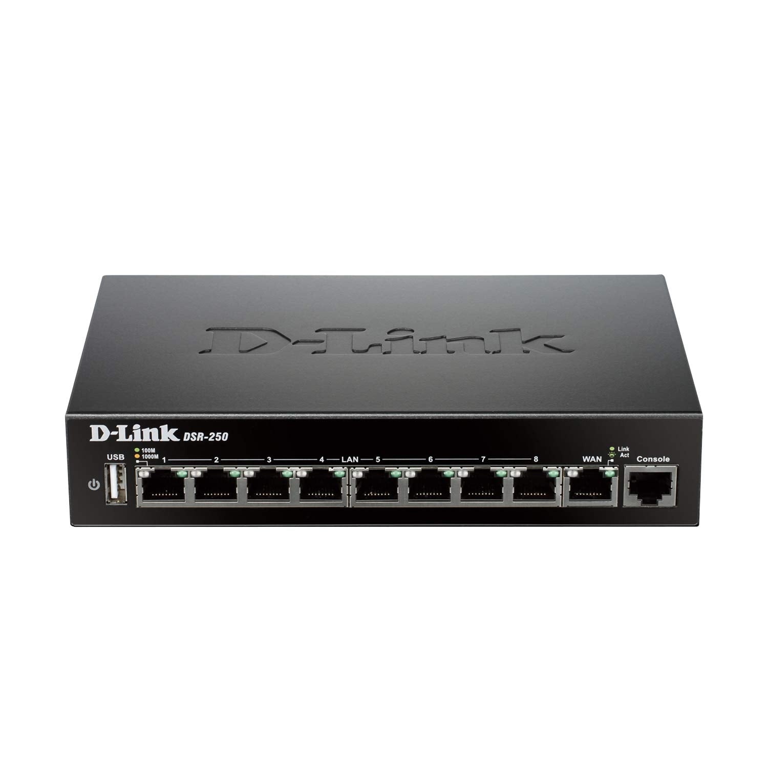 D-Link VPN Router, 8 Port Gigabit with Dynamic Web Content Filtering (DSR-250)