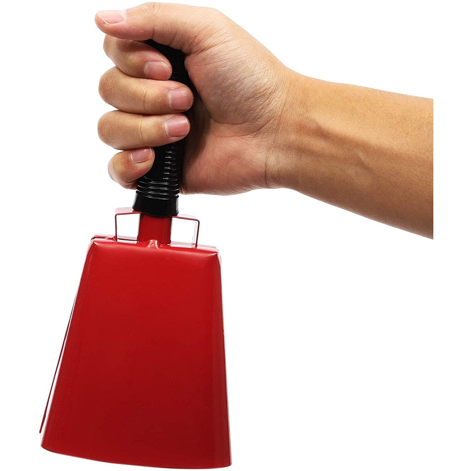 2 Pack 9.5 Inch Cowbells For Sporting Events, Percussion Noise Makers With Handle For Football Games, Stadiums (Red)