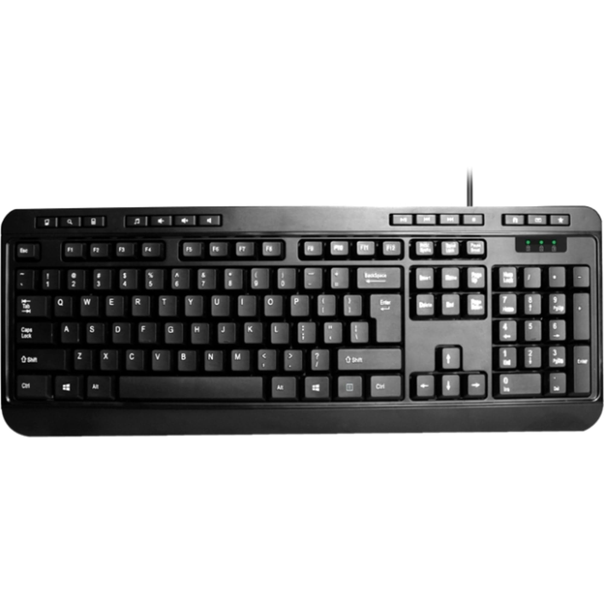 Adesso Akb 132Pb Multimedia Desktop Keyboard, Black
