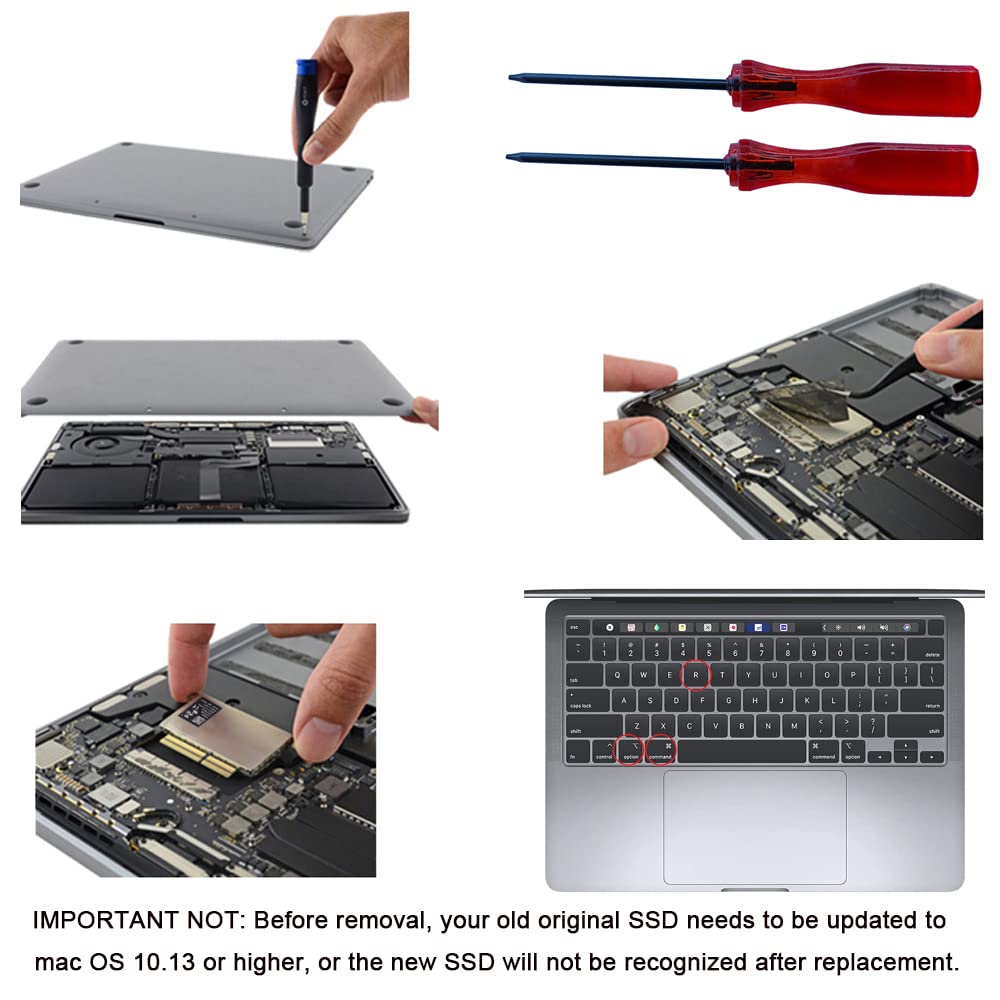 Dogfish 512Gb Ssd For Macbook Pcie Gen3X4 M.2 Nvme, Internal Solid State Drive Upgrade For Macbook Pro A1708 (2016 2017)