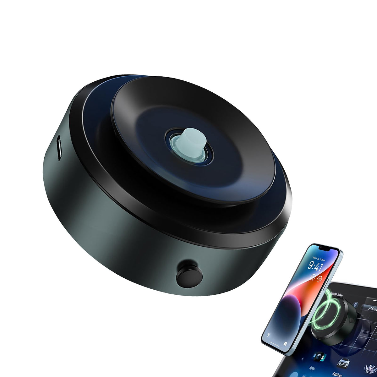 Jkoailiwi Car Electric Suction Cup Vacuum Magnetic Phone Holder, Suction Cup Magnetic Phone Mount For Gym, Mirror, Shower Phone 
