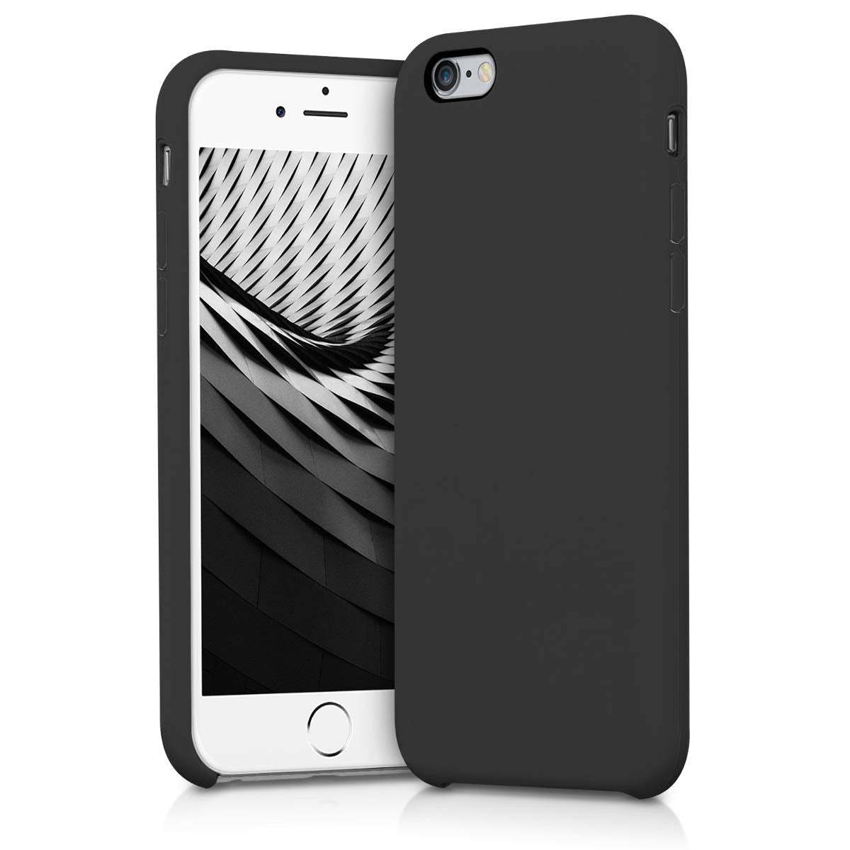 Kwmobile Case Compatible With Apple Iphone 6 / 6S Case   Tpu Silicone Phone Cover With Soft Finish   Black Matte