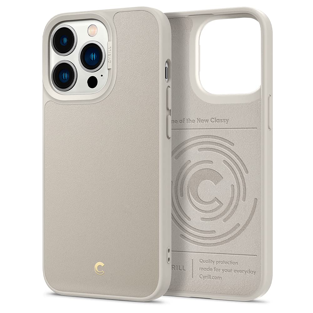 Cyrill Leather Brick Designed For Iphone 13 Pro Case (2021)   Cream